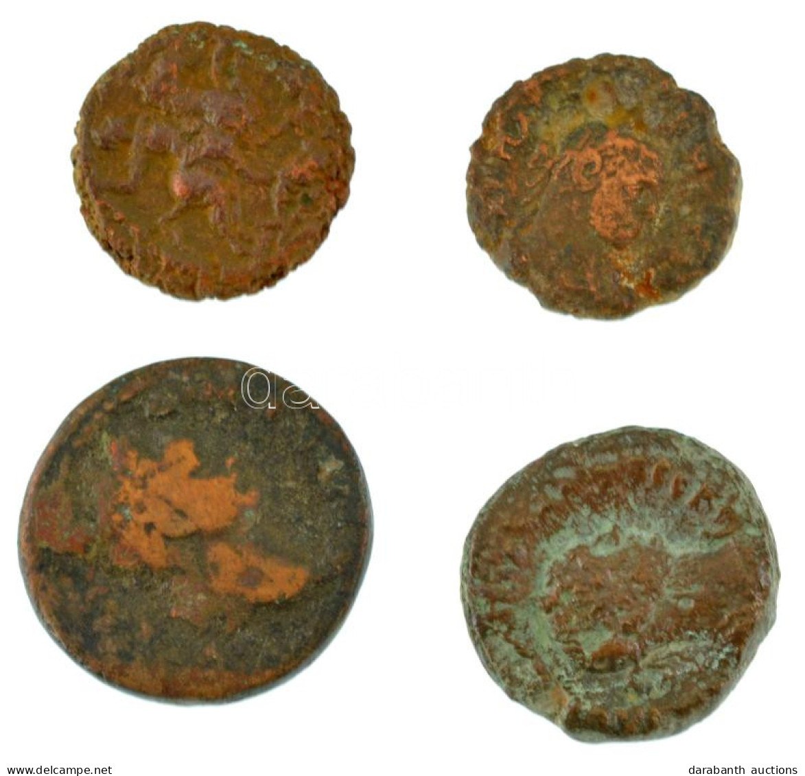 Római Birodalom / Egyiptom ~I-II. Század 4db-os Bronz érmetétel T:VF,F Roman Empire / Egypt ~1st-2nd Century 4pcs Bronze - Non Classés