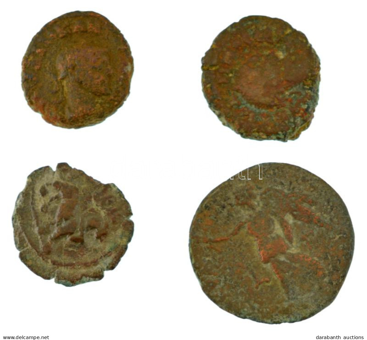 Római Birodalom / Egyiptom ~I-II. Század 4db-os Bronz érmetétel T:VF,F Roman Empire / Egypt ~1st-2nd Century 4pcs Bronze - Ohne Zuordnung