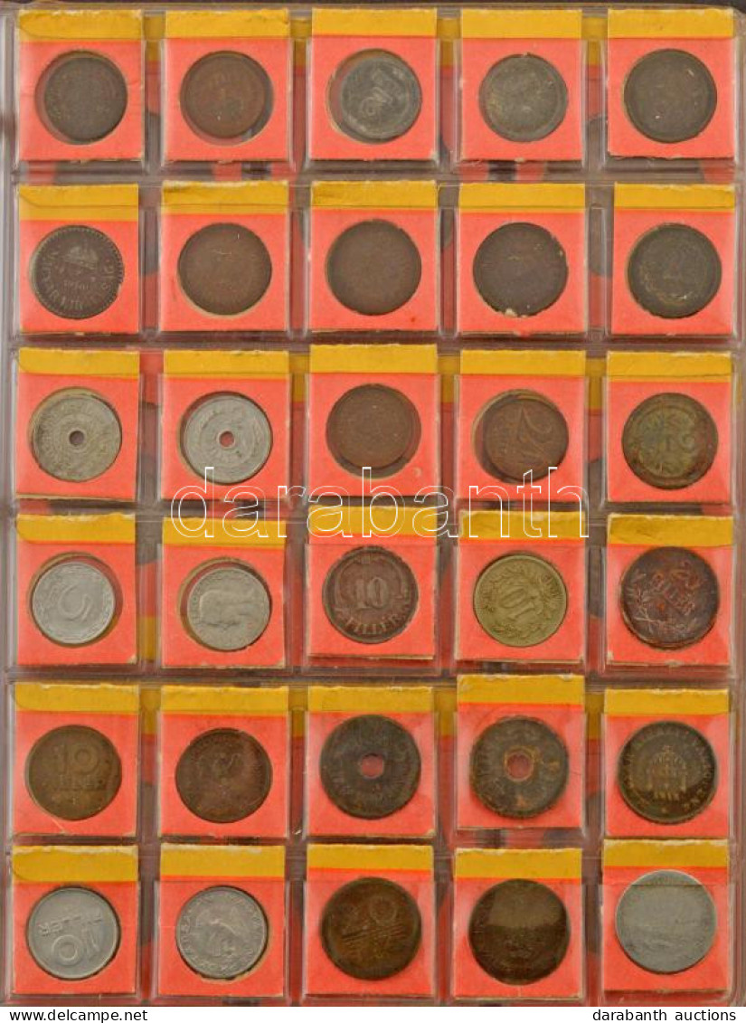 ~120db-os, 19-20. Századi érmetétel Használt állapotú Berakó Albumban T:vegyes ~120pcs Coin Lot, From The 19th-20th Cent - Non Classés
