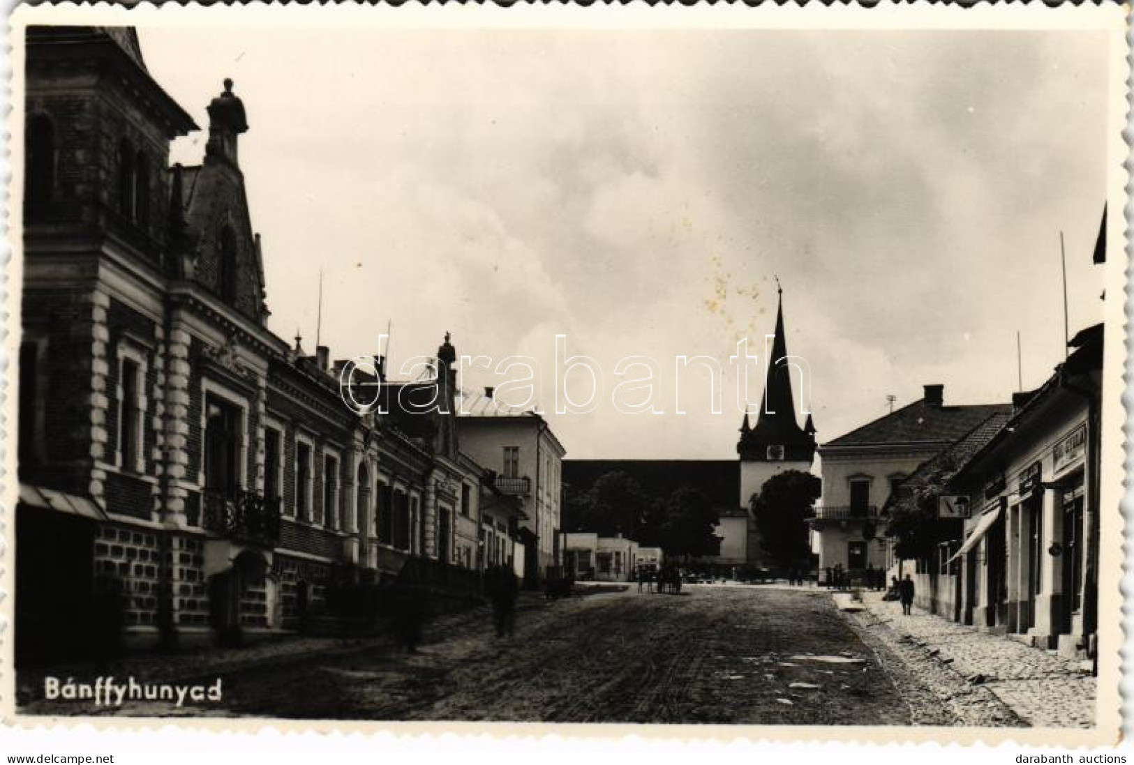 ** T2/T3 Bánffyhunyad, Huedin; Utca, Gál Gyula, Szabó Lajos üzlete / Street View, Shops (fl) - Unclassified