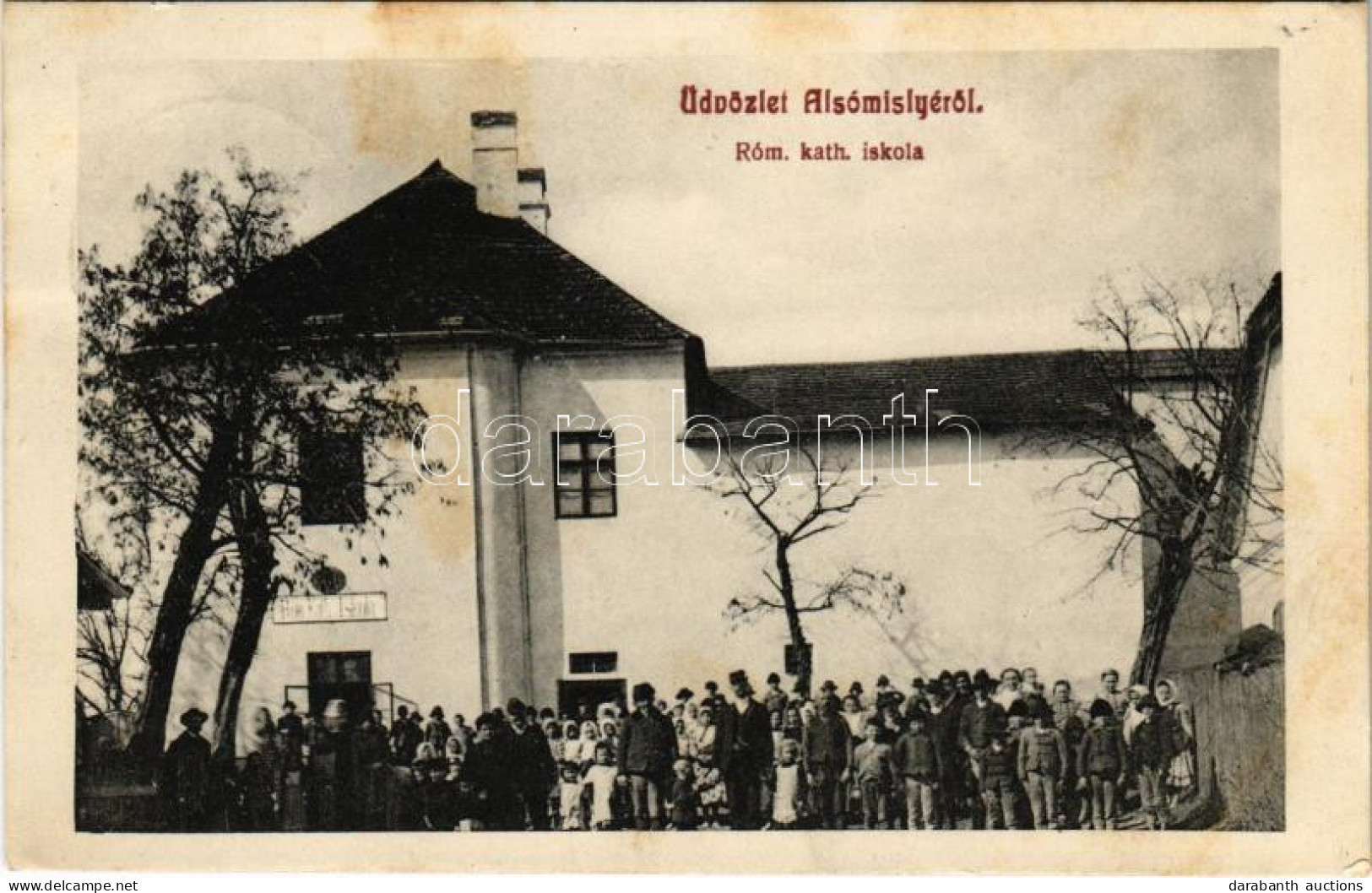 T2/T3 1911 Alsómislye, Nizná Mysla (Kassa, Kosice); Római Katolikus Iskola / School (fl) - Non Classificati