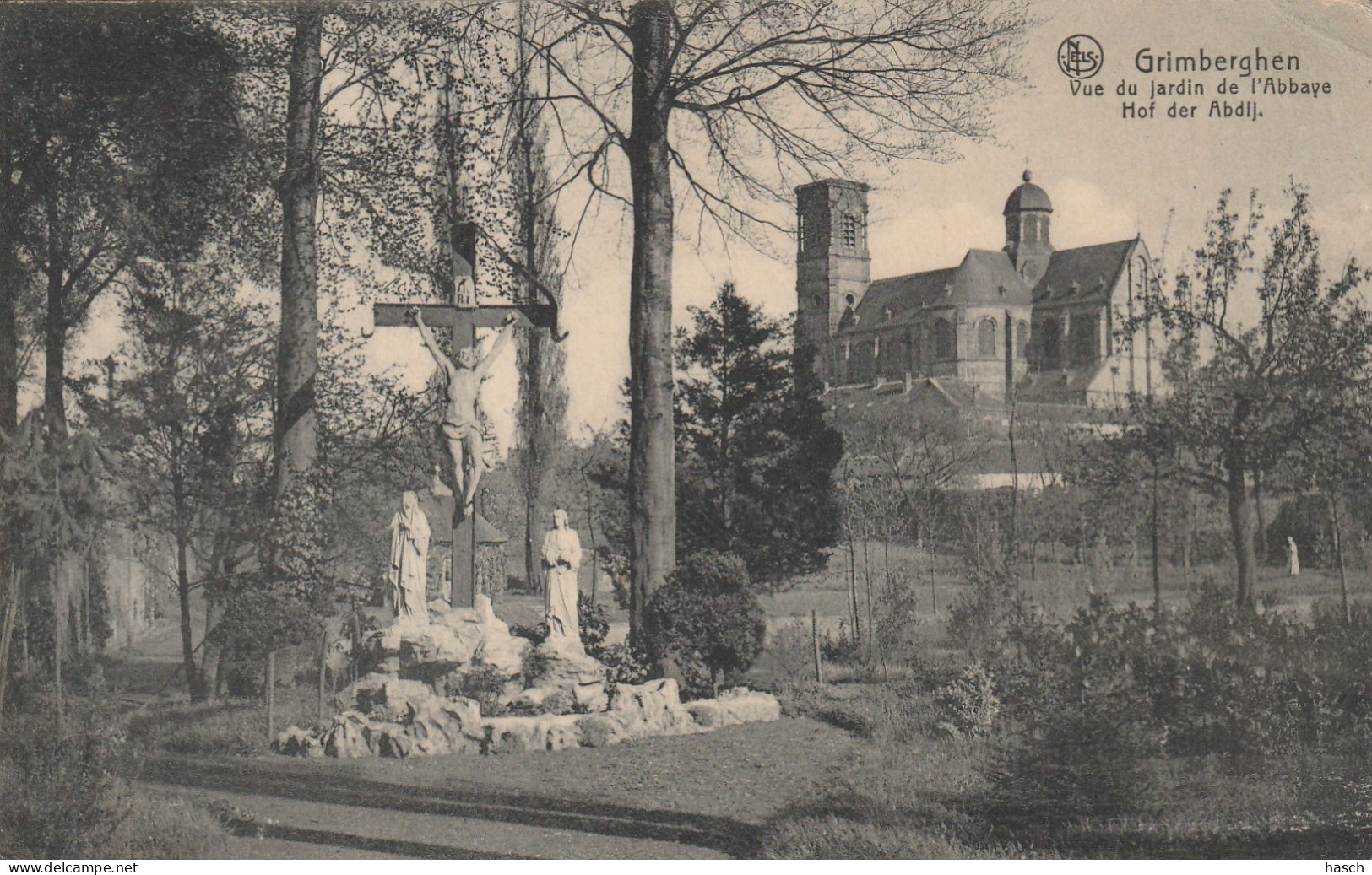 4916 19 Grimberghen, Vue Du Jardin De L' Abbaye. Hof Der Abdij. 1910. (Kleine Vouw Rechtsboven)  - Grimbergen