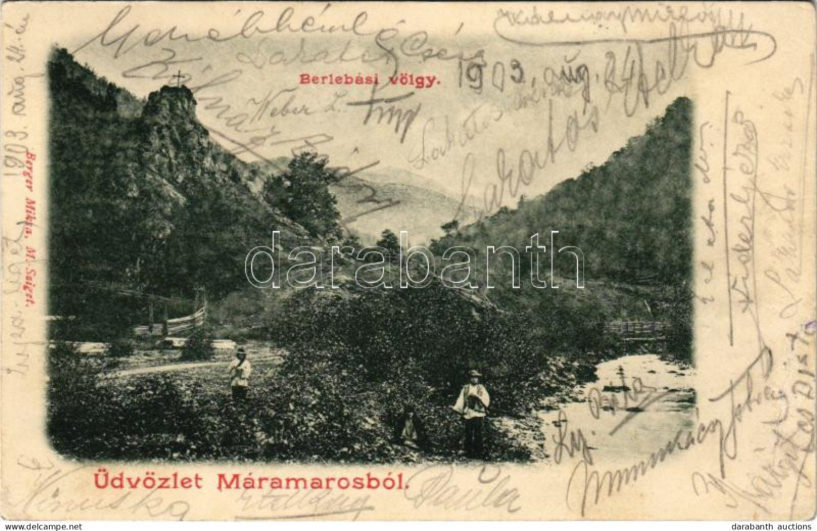 T2/T3 1903 Barnabás, Berlebás, Kosztilivka, Kostilivka (Máramaros); Berlebási-völgy. Berger Miksa Kiadása / Valley (Rb) - Non Classés