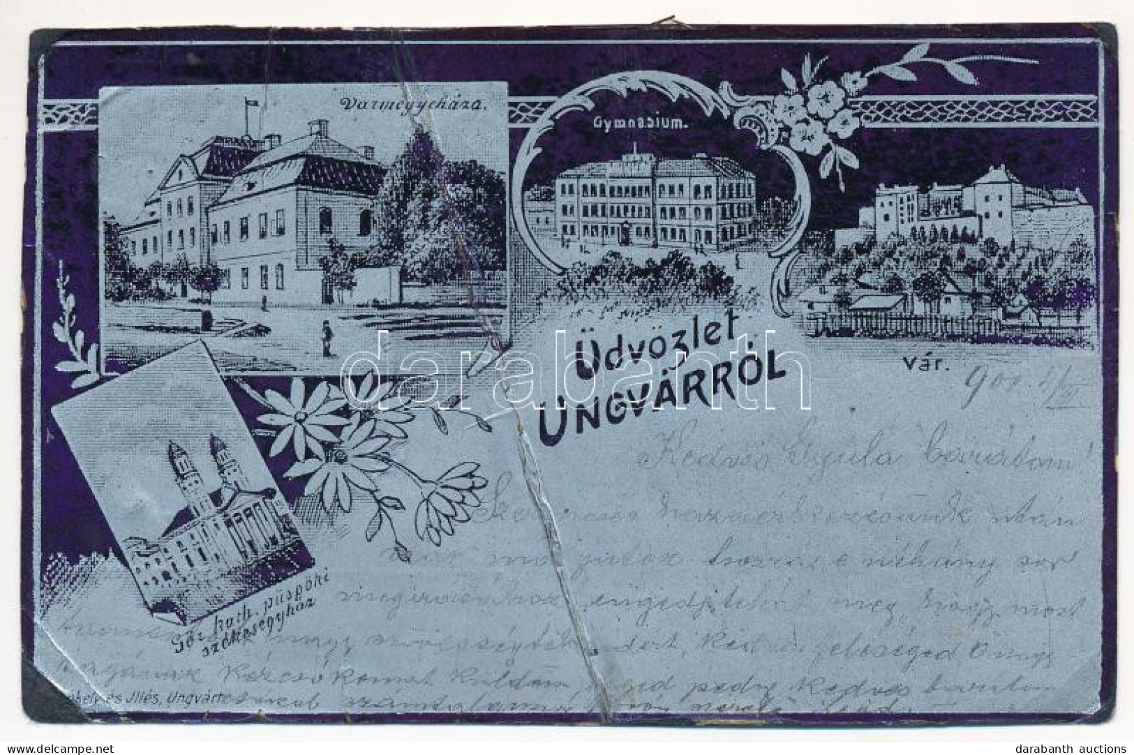 T4 1901 Ungvár, Uzshorod, Uzhhorod, Uzhorod; Vármegyeháza, Vár, Gimnázium, Görögkatolikus Püspöki Székesegyház. Székely  - Unclassified