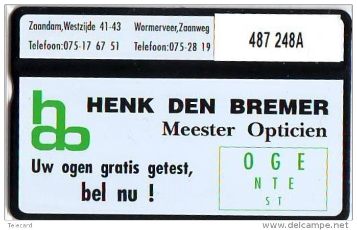 Telefoonkaart  LANDIS&amp;GYR NEDERLAND * RCZ.487   248a * Henk Den Bremer  * TK * ONGEBRUIKT * MINT - Privat