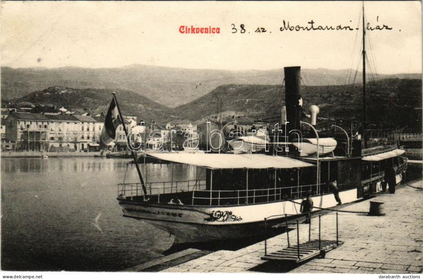 * T2/T3 1909 Crikvenica, Cirkvenica; Kikötő, Gőzhajó / Port, Steamship (EK) - Unclassified