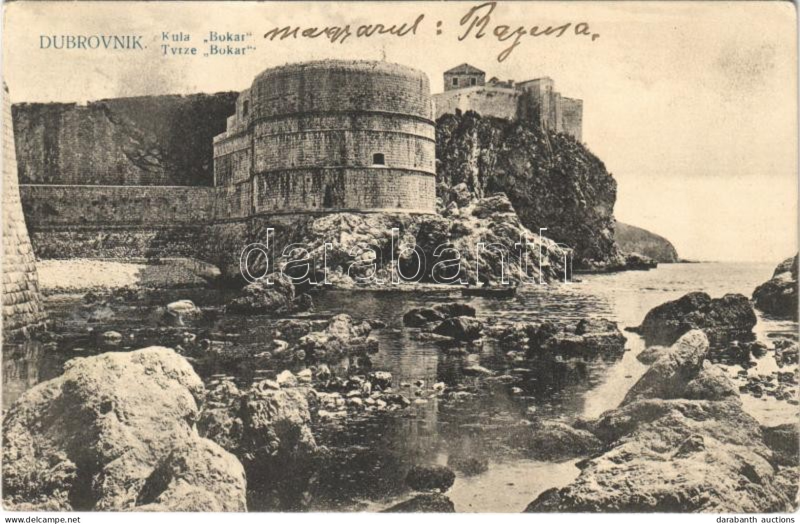 T3 1911 Dubrovnik, Ragusa; Kula Bokar / Tvrze Bokar / Fortress, Tower (Rb) - Zonder Classificatie