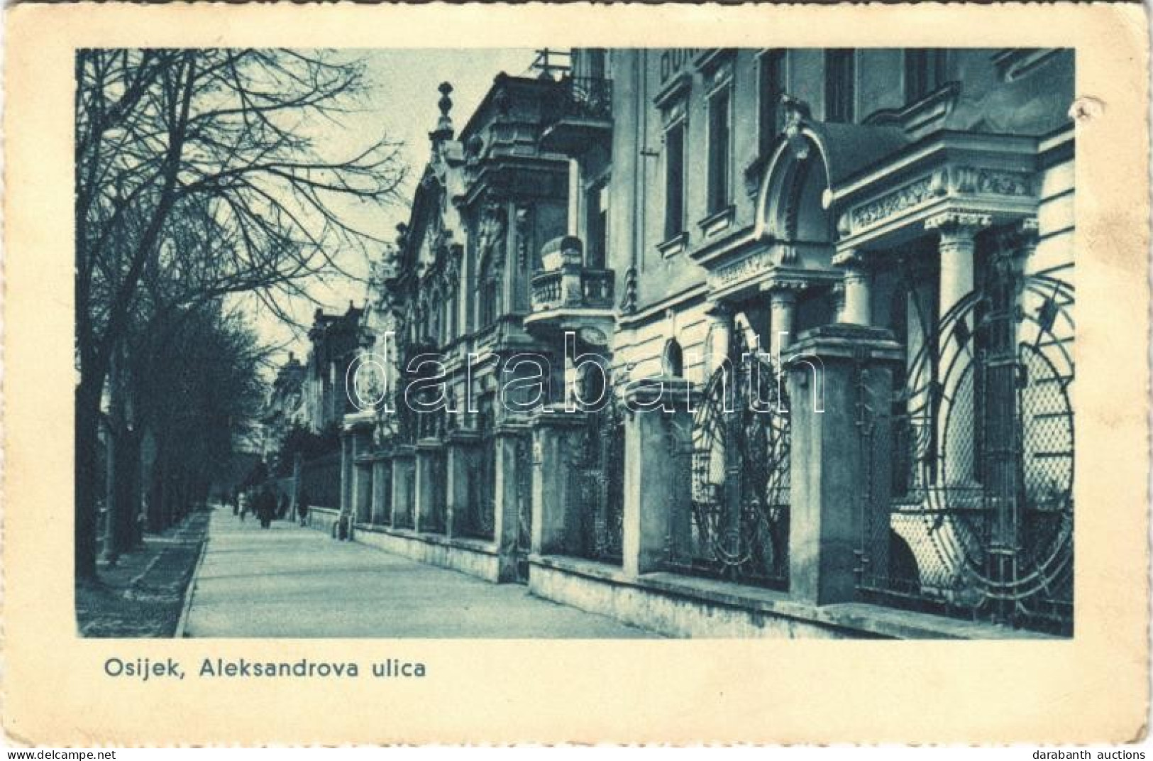 T4 1941 Eszék, Osijek; Aleksandrova Ulica / Street View (lyuk / Hole) - Ohne Zuordnung