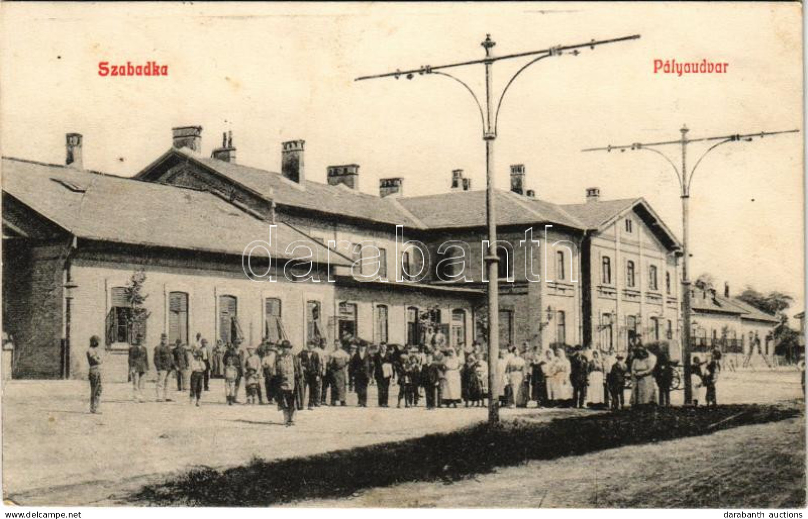 T2/T3 1908 Szabadka, Subotica; Pályaudvar, Vasútállomás. Lipsitz Kiadása / Railway Station (fl) - Unclassified
