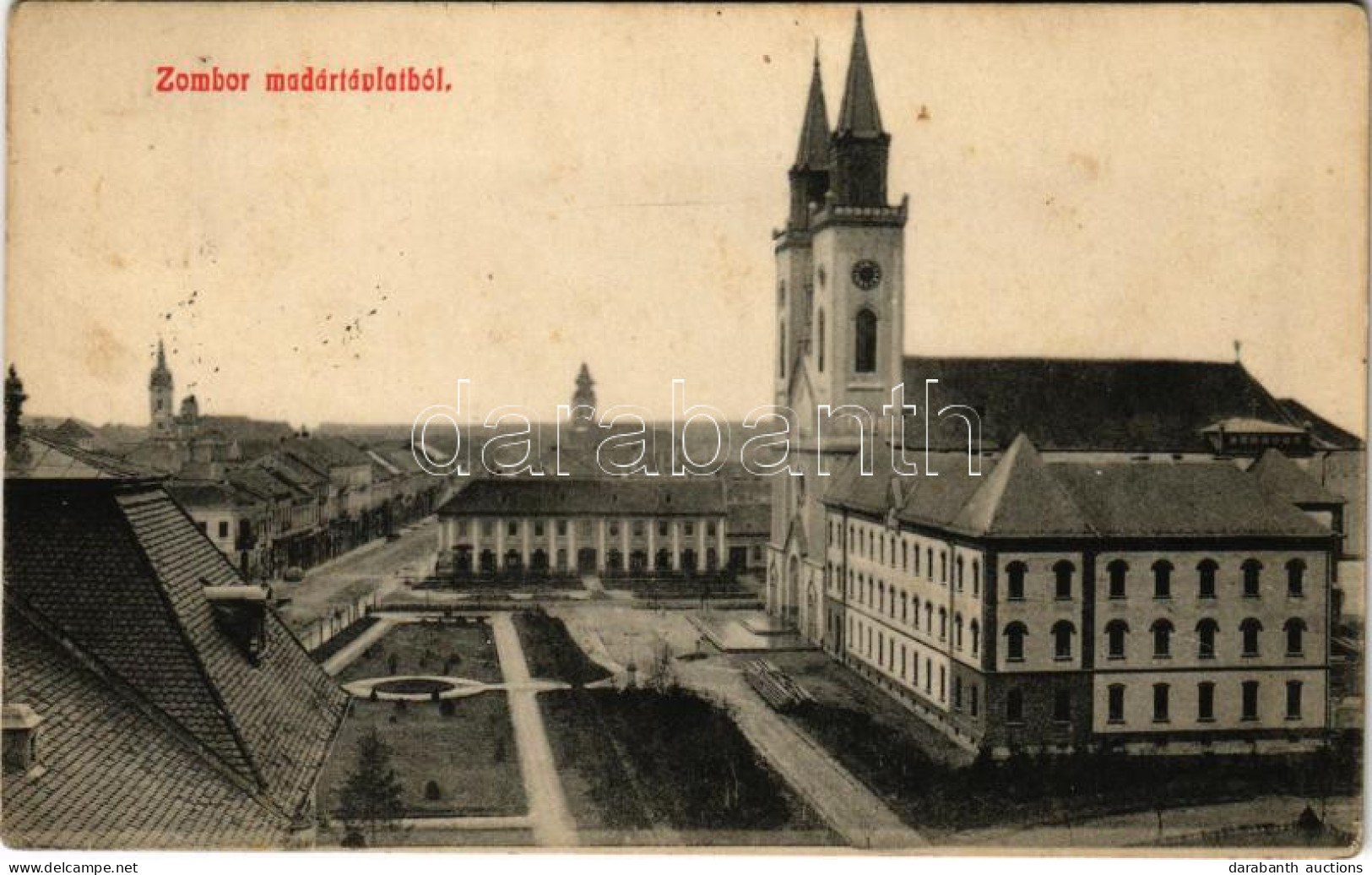 T2/T3 1910 Zombor, Sombor; Látkép Madártávlatból / General View (EK) - Unclassified