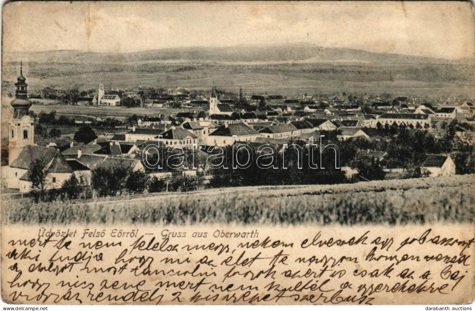 * T2/T3 Felsőőr, Oberwart; Látkép. Josef Strobl Kiadása / General View (fa) - Non Classificati