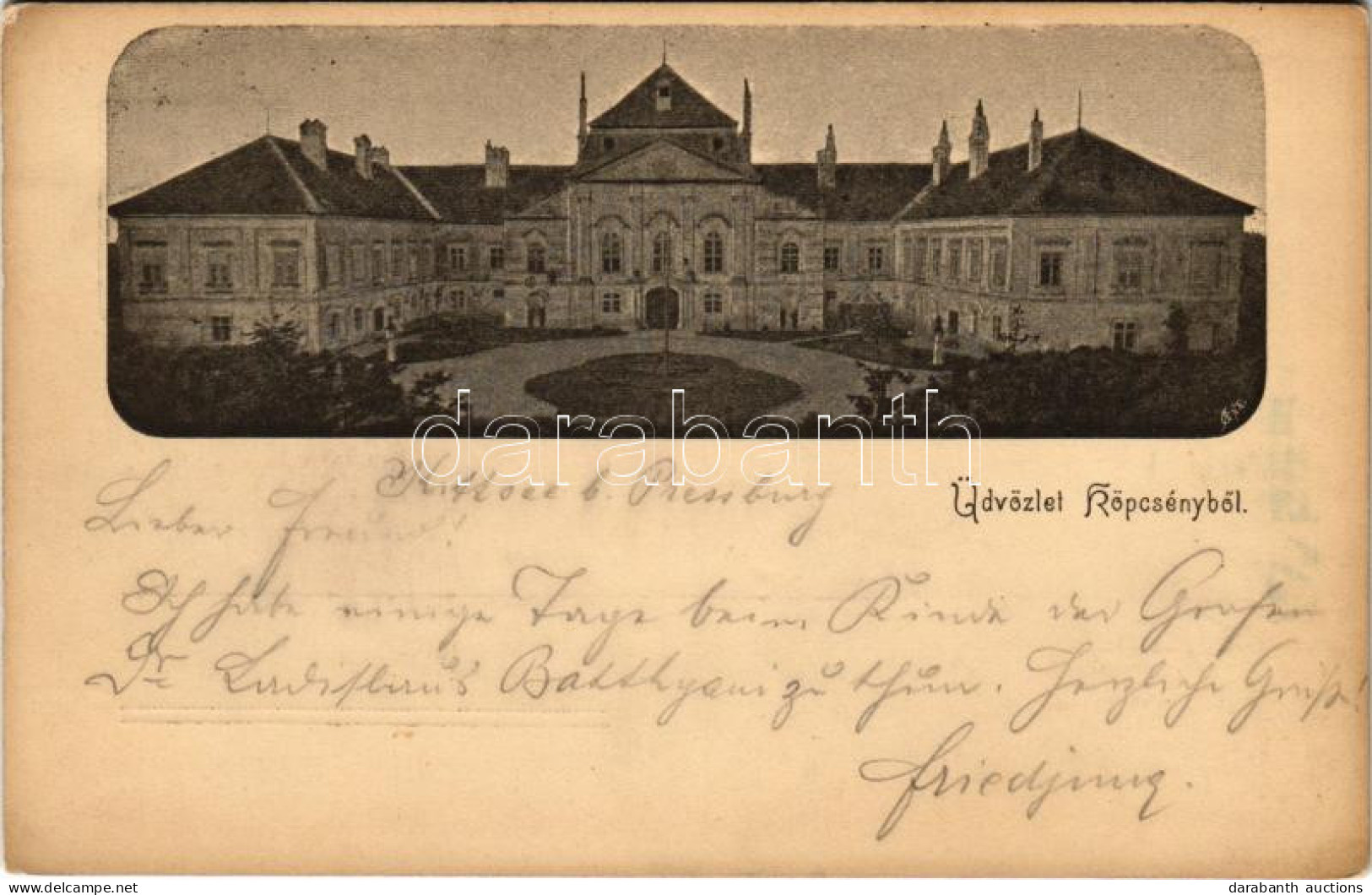 T2/T3 1902 Köpcsény, Kopcany, Kittsee; Dr. Herceg Batthyány László Kastélya / Castle (EK) - Non Classificati