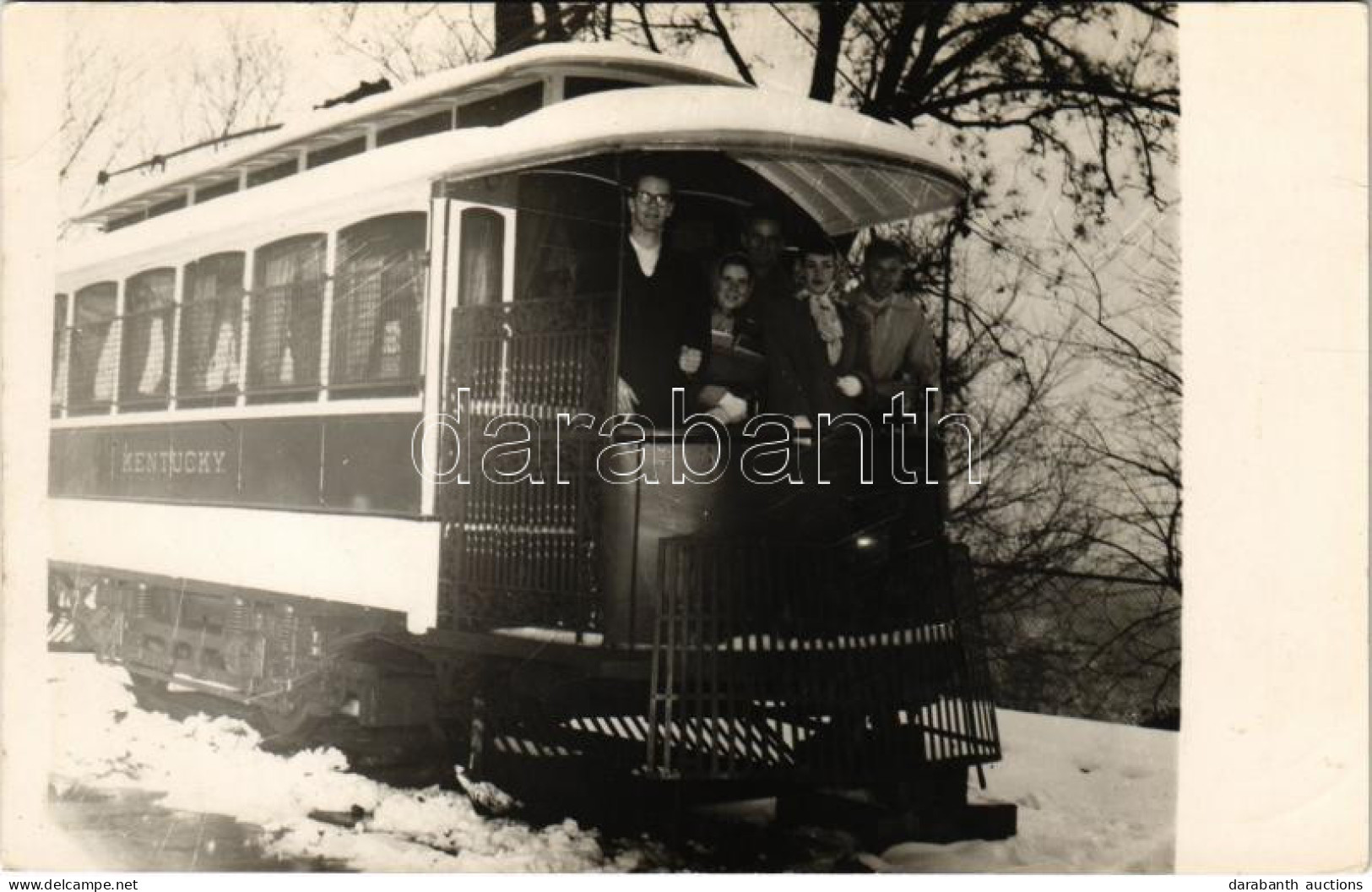 * T2/T3 Cincinnati (Ohio), Newport & Covington Railway, The Green Line Parlor Car, Tram "Kentucky" At Winter. Photo - Unclassified