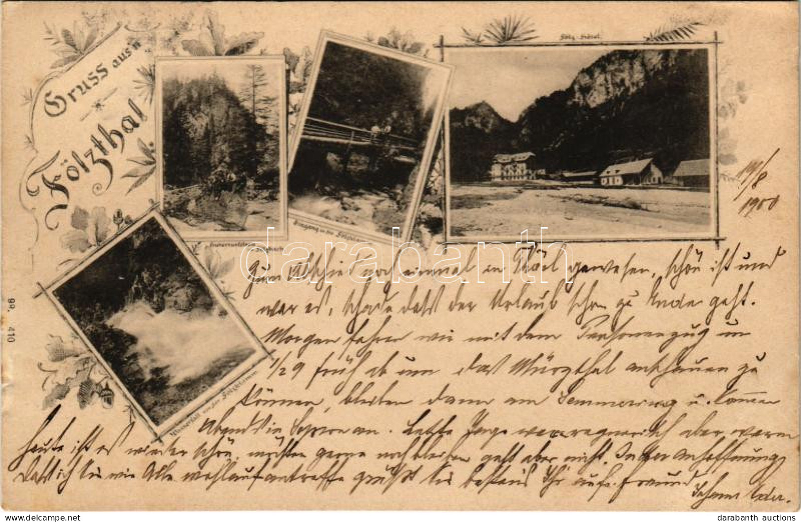 T2/T3 1900 Fölztal, Fölzthal (Steiermark); Fölz-Hotel, Eingang In Die Fölzklamm, Hubertusfelsen Im Fölzbach, Wasserfall. - Non Classés