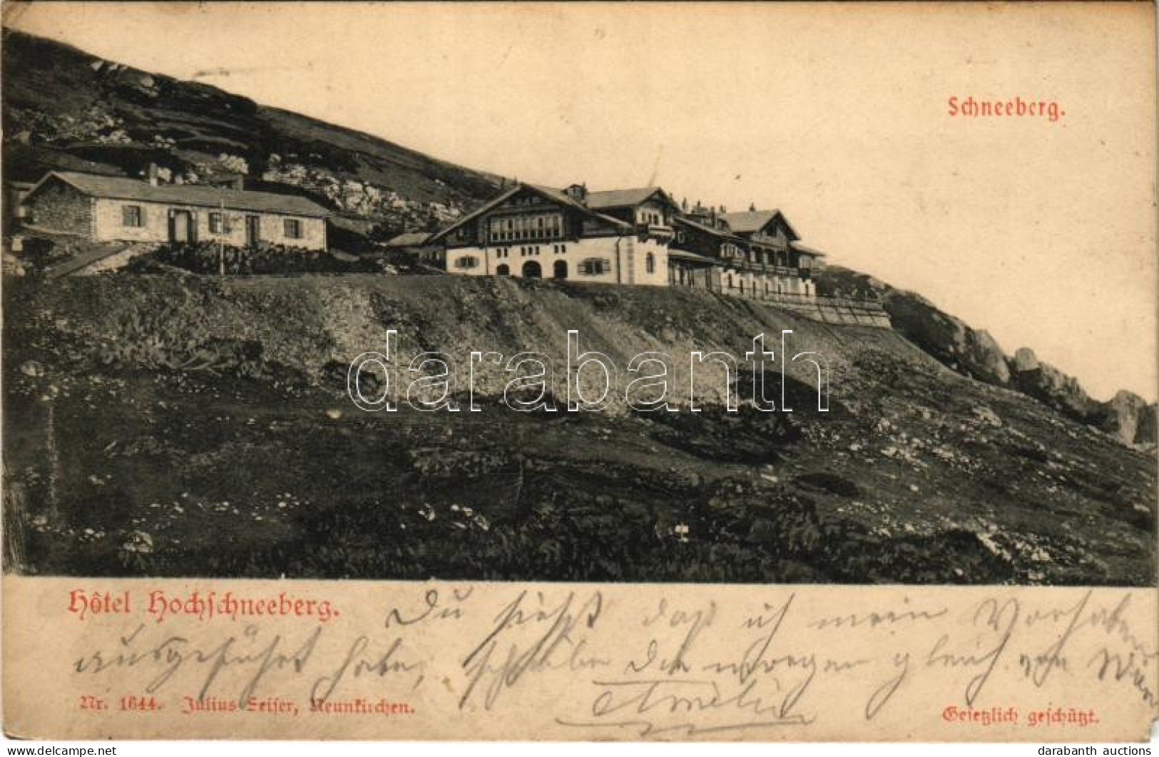 T3 1904 Schneeberg, Hotel Hochschneeberg (EM) - Unclassified