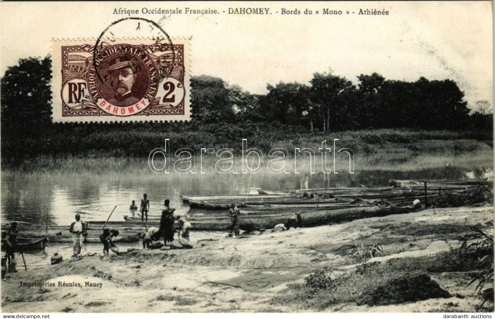 * T1 Athiémé, Athiénée; Bords Du 'Mono' / Pirogues, Native Canoes - Unclassified