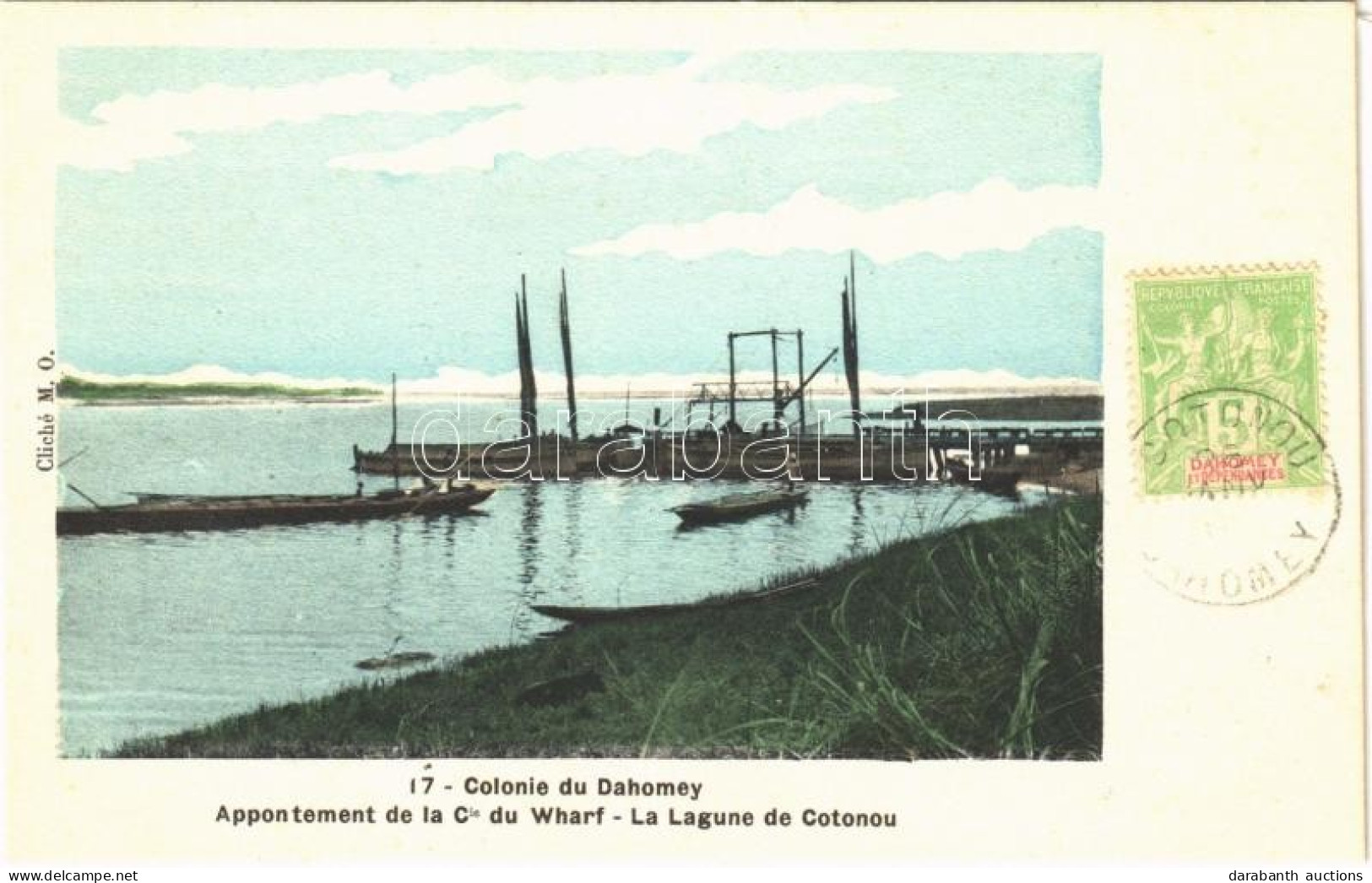 * T1 Cotonou, Appontement De La Cie Du Wharf, La Lagune / Lagoon, Port, Canoes - Non Classés