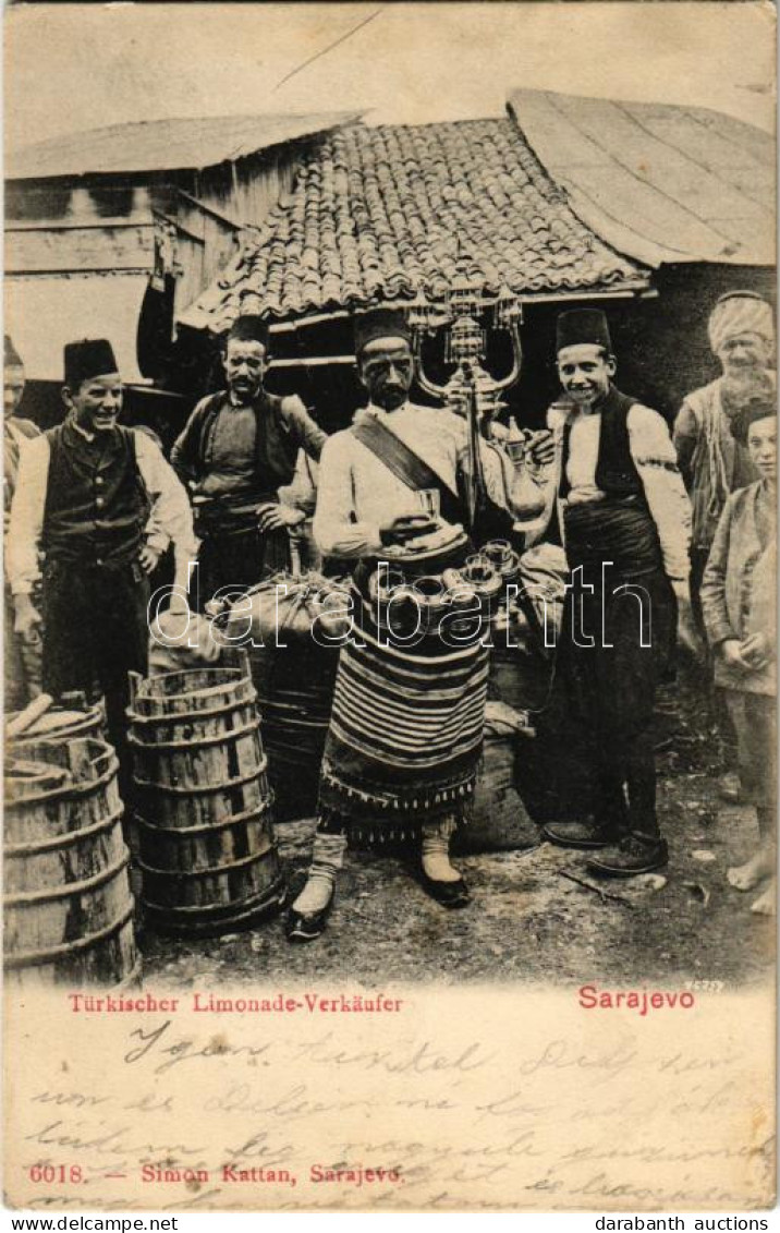 * T3 ~1903 Sarajevo, Türkischer Limonade Verkäufer / Turkish Lemonade Seller + "K.U.K. MILIT. POST ILIDZE" (Rb) - Ohne Zuordnung