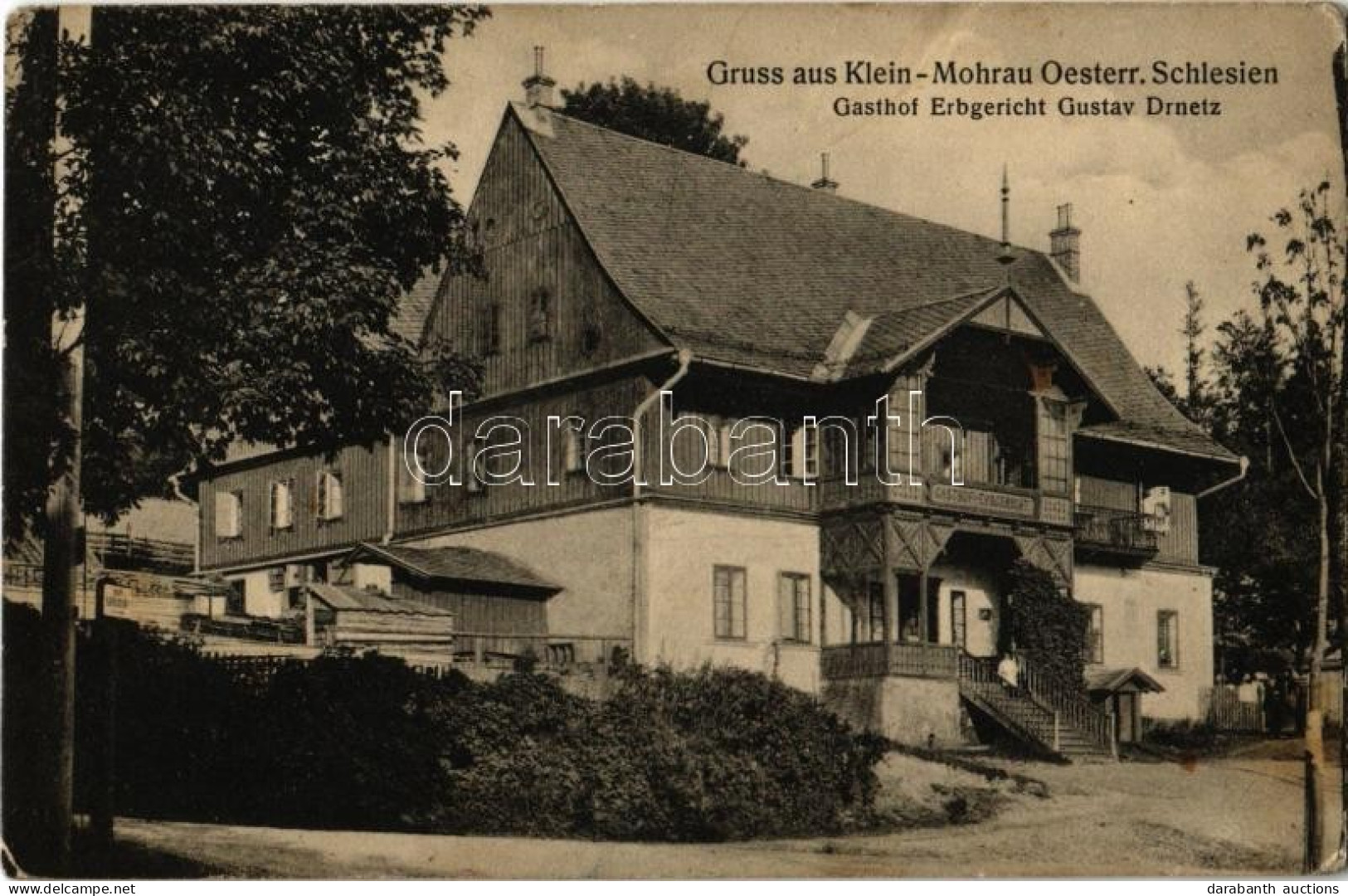 * T2/T3 Malá Morávka, Klein-Mohrau (Oesterr. Schlesien); Gasthof Erbgericht Gustav Drnetz / Hotel And Restaurant (Rb) - Zonder Classificatie