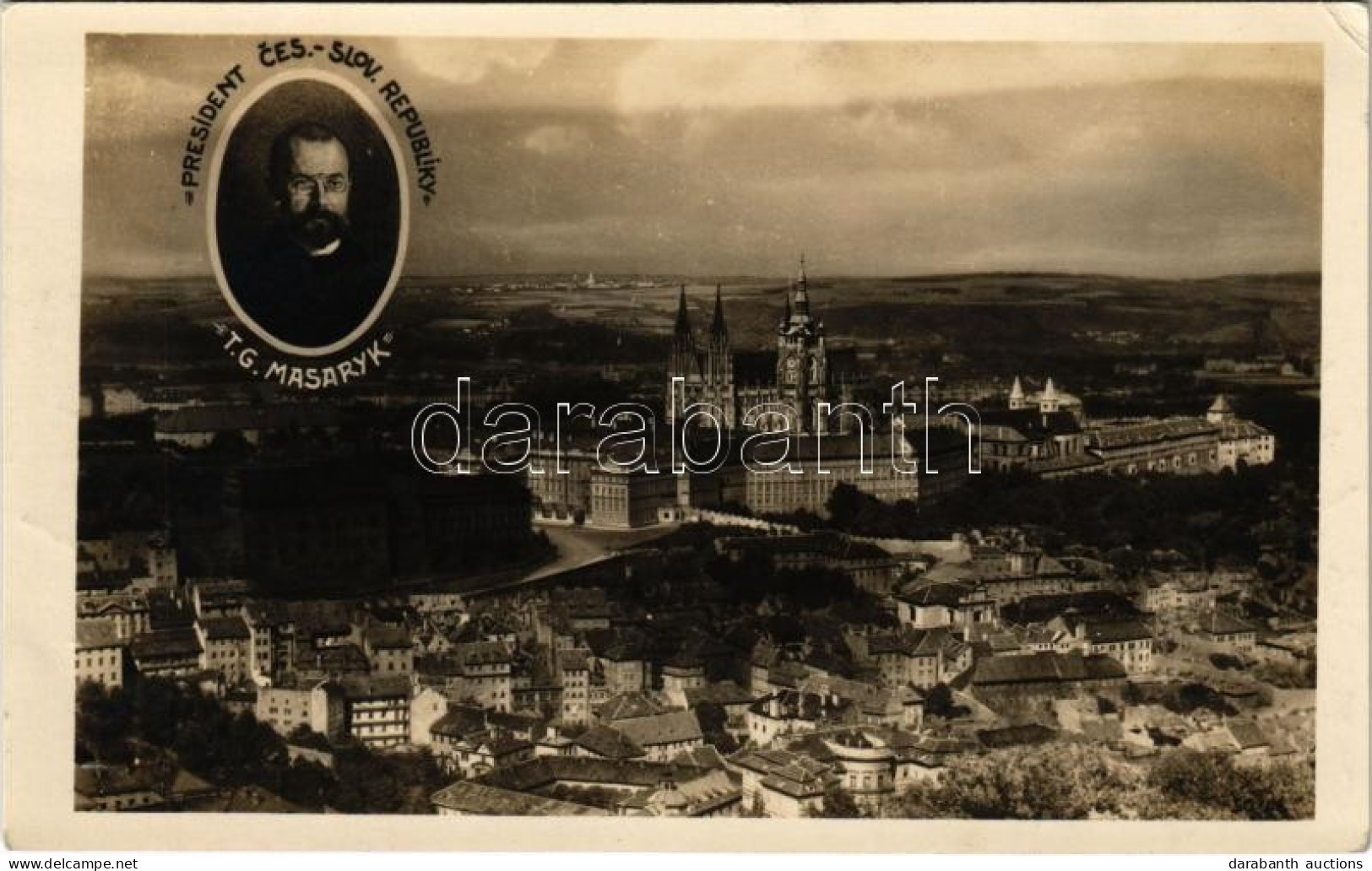 T2/T3 Praha, Prag, Prague; Saint Vitus Cathedral, Castle. President Ces.-Slov. Republiky T. G. Masaryk (EK) - Ohne Zuordnung