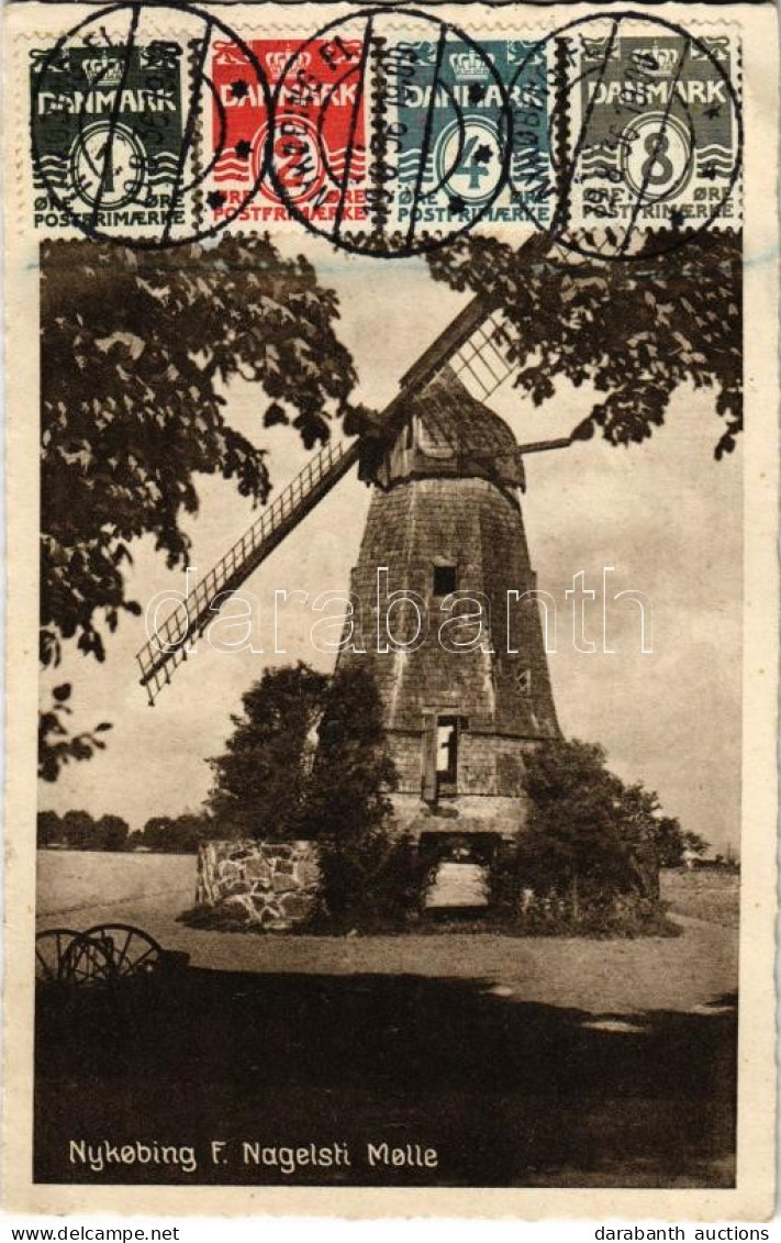 T2/T3 1936 Nykobing Falster, Nagelsti Molle / Windmill. TCV Card (EK) - Non Classificati