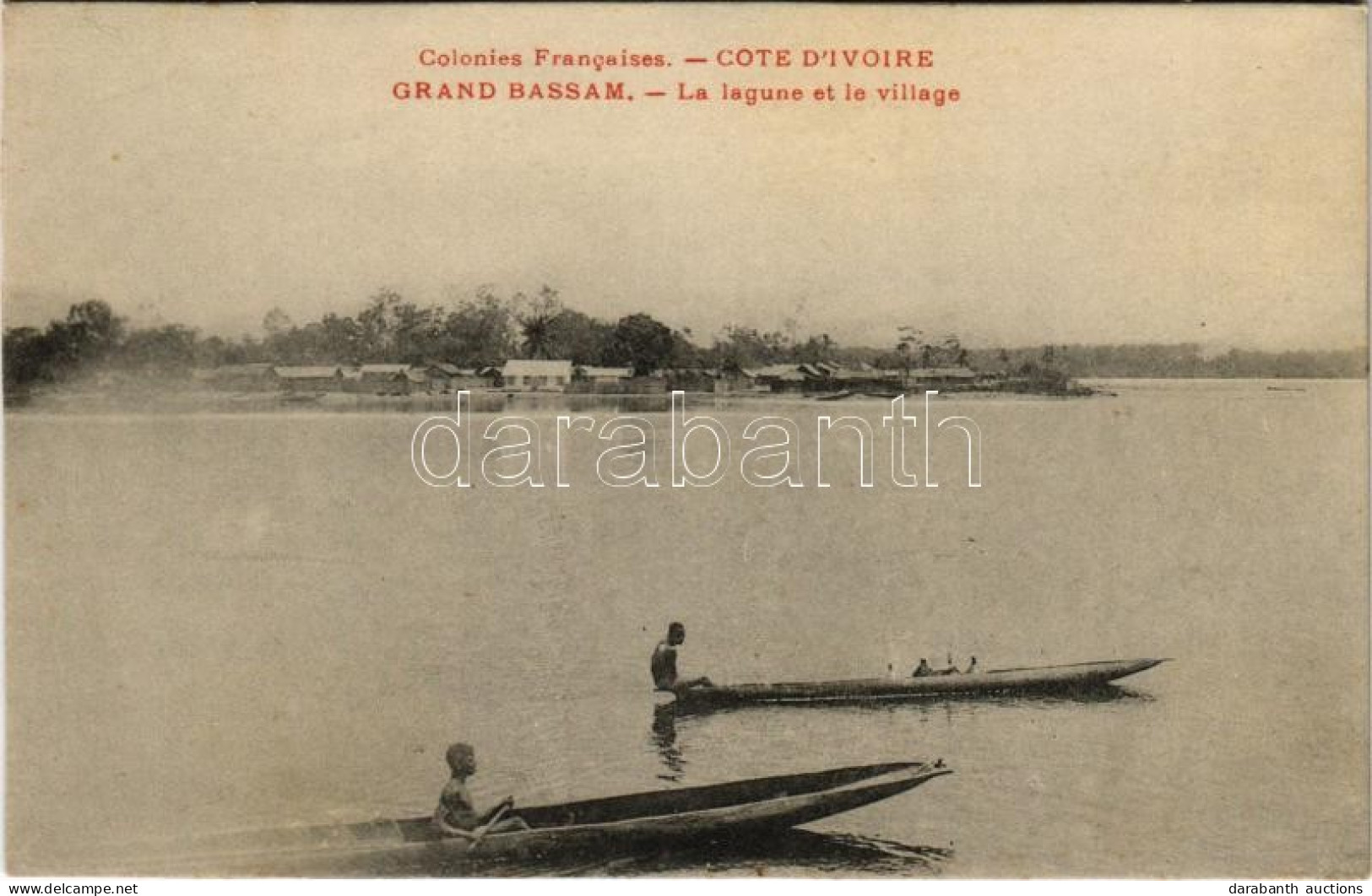 ** T1 Grand Bassam, La Lagune Et Le Village / Lagoon, Canoes - Zonder Classificatie