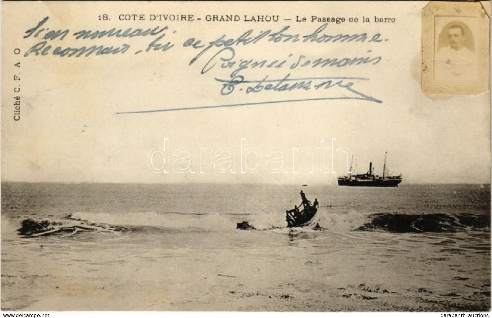 * T1 Grand Lahou, Le Passage De La Barre / Steamship, Boat, Waves - Unclassified