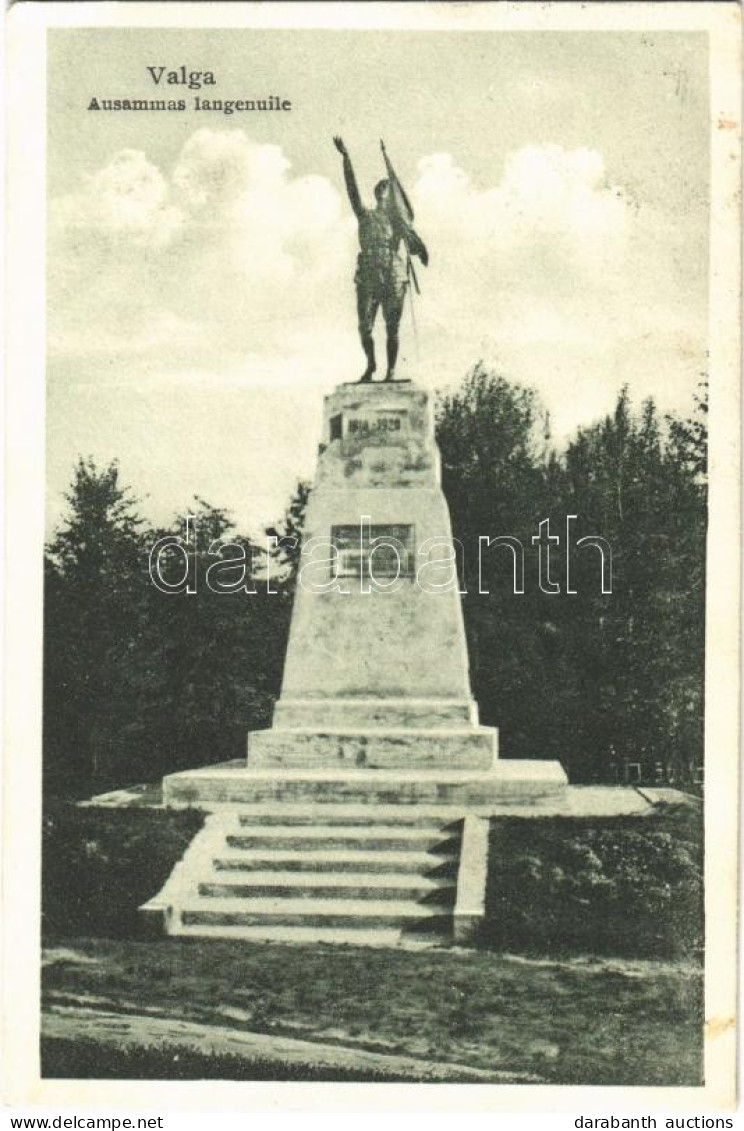 T2/T3 1931 Valga, Walk; Ausammas Langenuile / WWI Military Heroes Monument (fl) - Non Classés