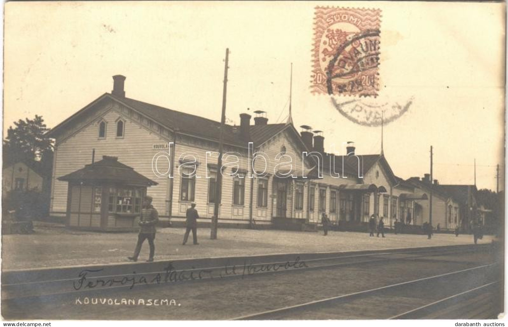 T2/T3 1929 Kouvola, Kouvolan Asema / Railway Station, Railwaymen. Photo - Unclassified