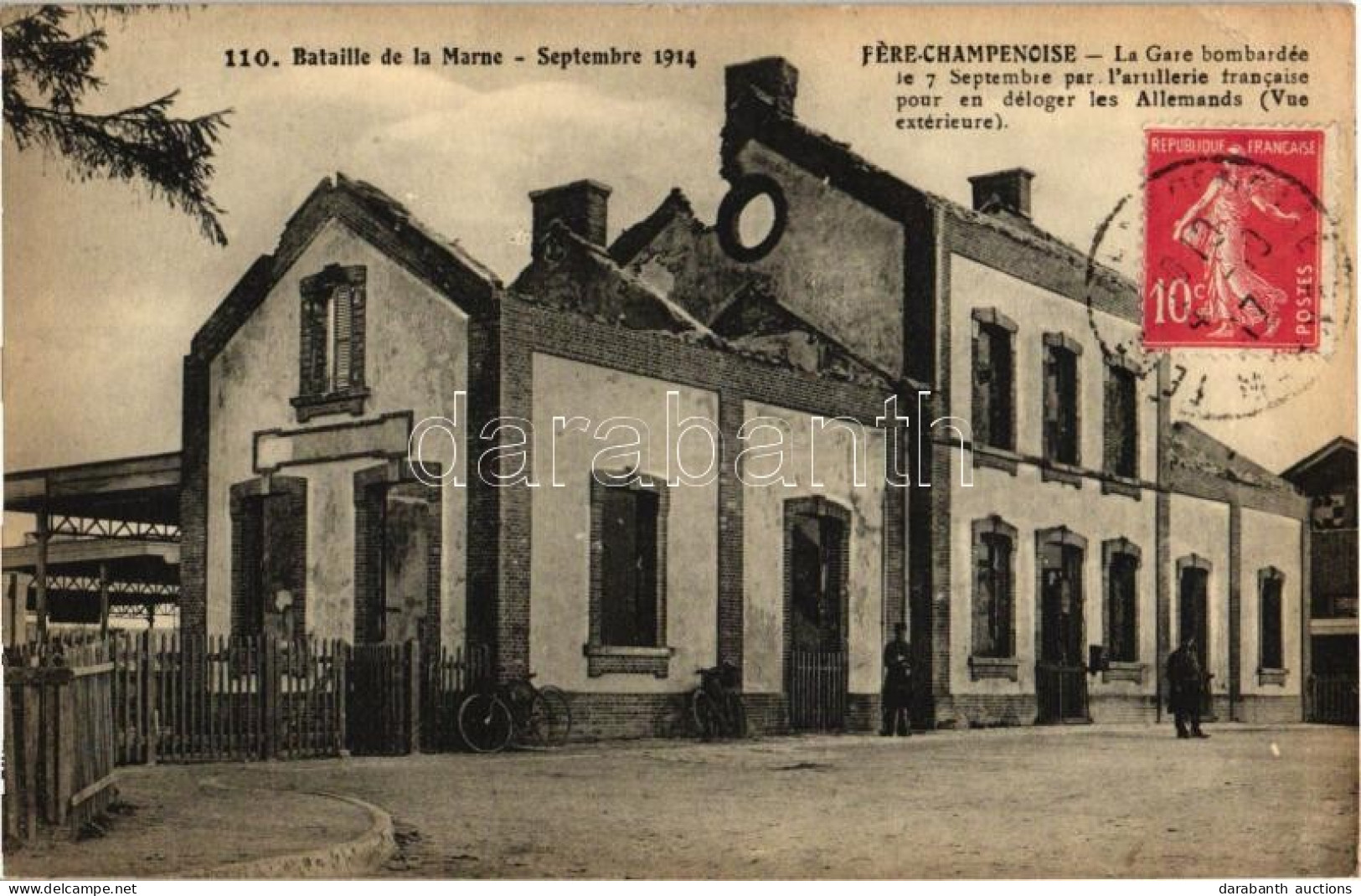 T2/T3 Fere-Champenoise, La Gare / Destroyed Railway Station By The German Army (EK) - Ohne Zuordnung