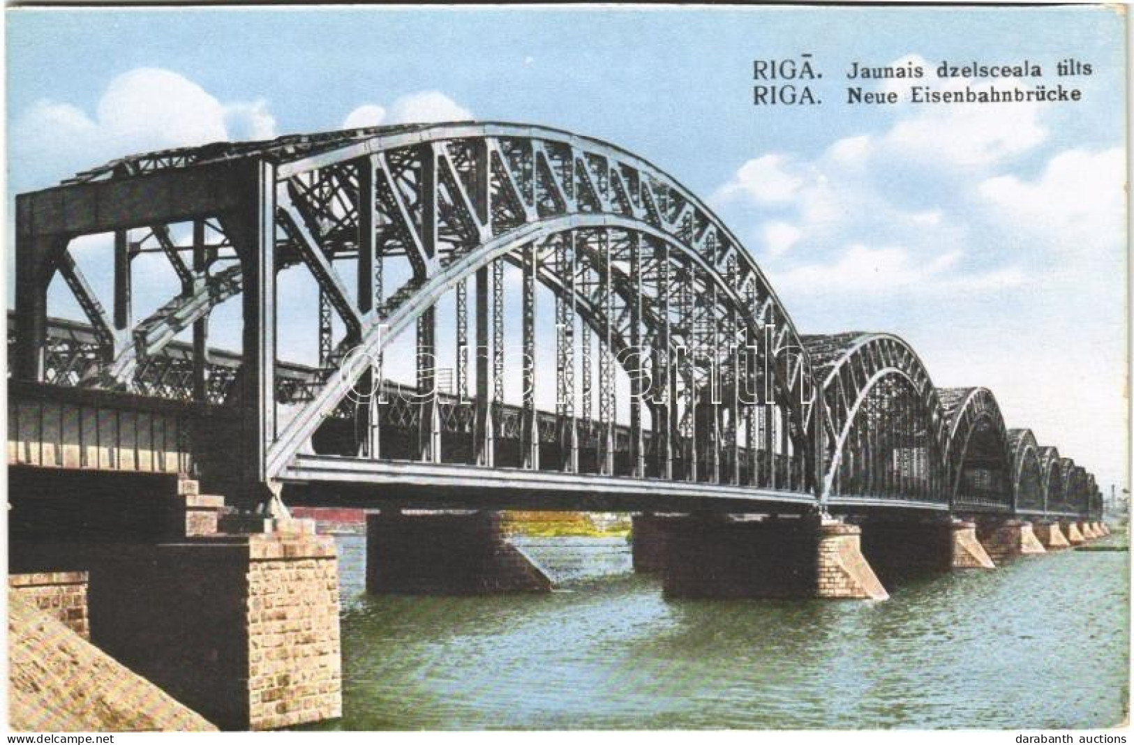 ** T4 Riga, Jaunais Dzelsceala Tilts / Neue Eisenbahnbrücke / The New Railway Bridge (cut) - Non Classificati
