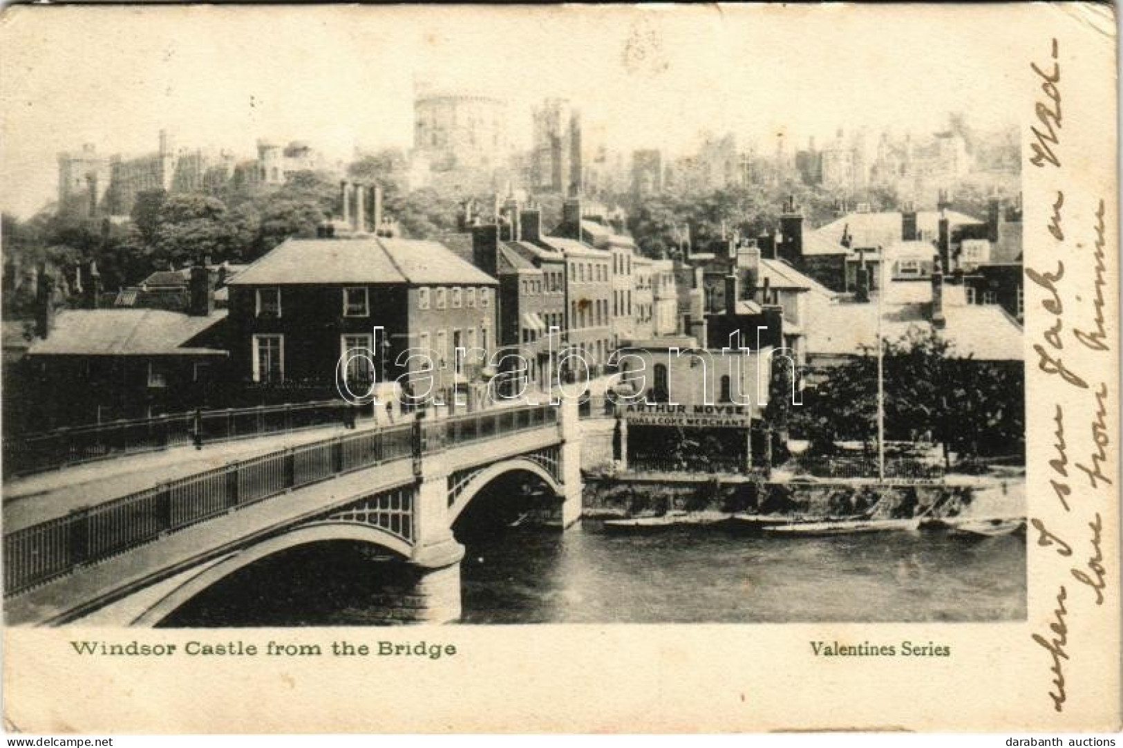 * T2/T3 1904 Windsor, Windsor Castle From The Bridge, Shop Of Arthur Moyse Coal And Coke Merchant (EK) - Sin Clasificación