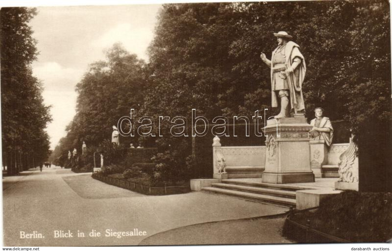 ** T2/T3 Berlin, Blick In Die Siegesalle / Statue (EK) - Zonder Classificatie