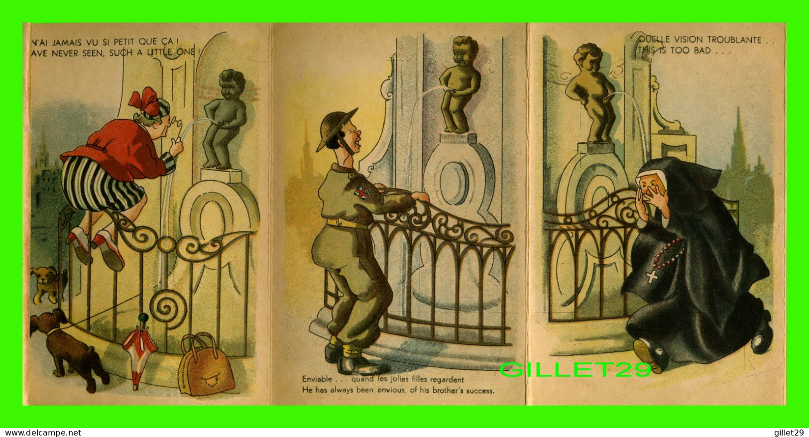 BRUXELLES, 10 CARTES COMIQUE - MANNEKEN-PIS - - Loten, Series, Verzamelingen