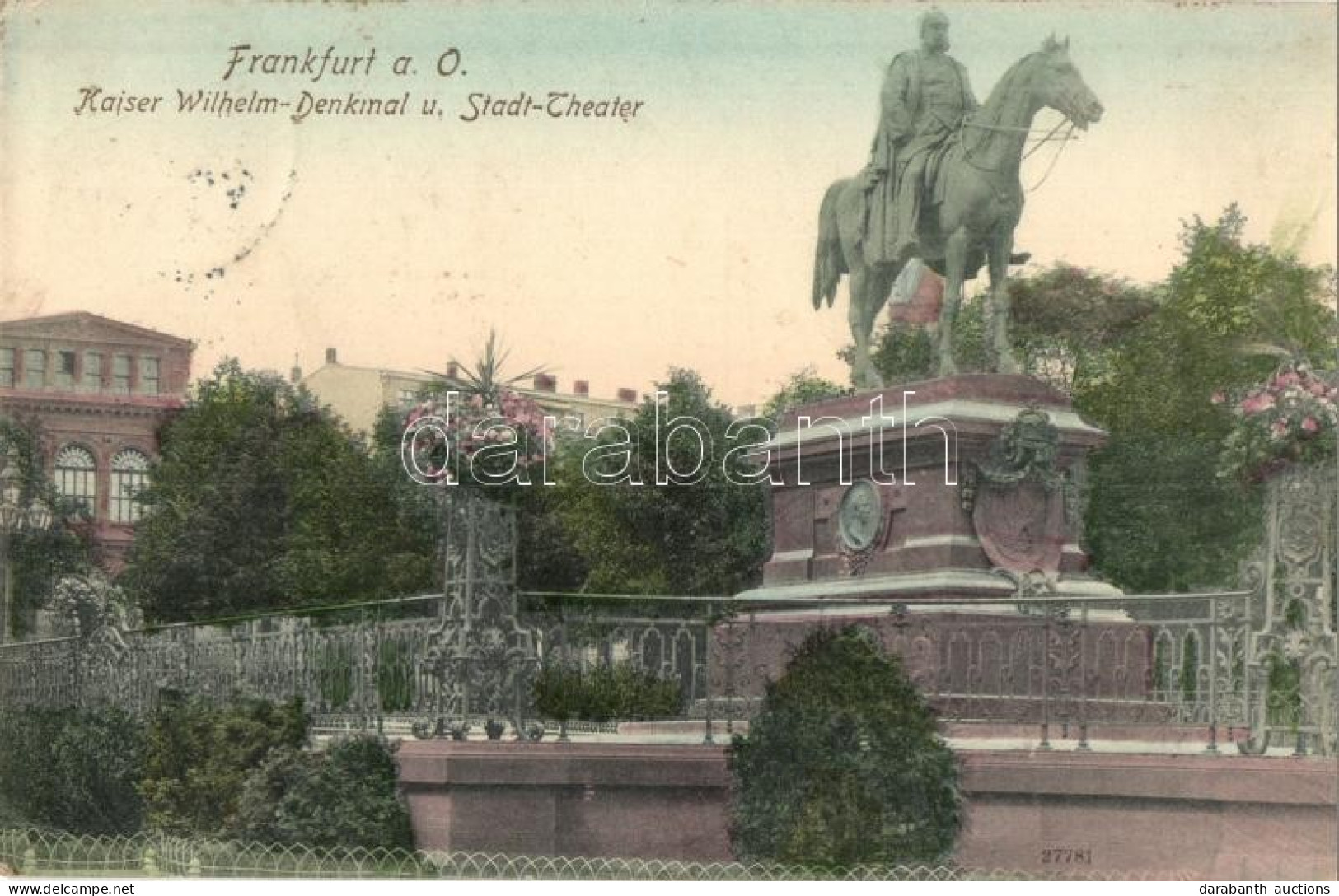 T2/T3 Frankfurt Am Oder, Kaiser Wilhelm Denkmal, Stadt Teater / Statue, Theatre (EK) - Ohne Zuordnung