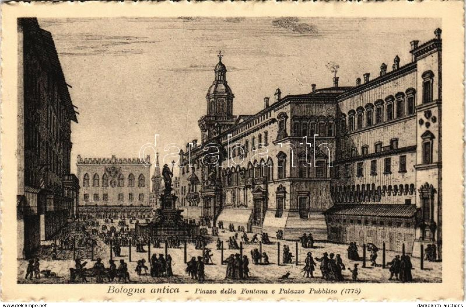 ** T2 Bologna, Piazza Della Fontana E Palazzo Pubblico (1775), Bologna Antica / Square, Monument. Ed. G. Mengoli 5-a - Non Classés