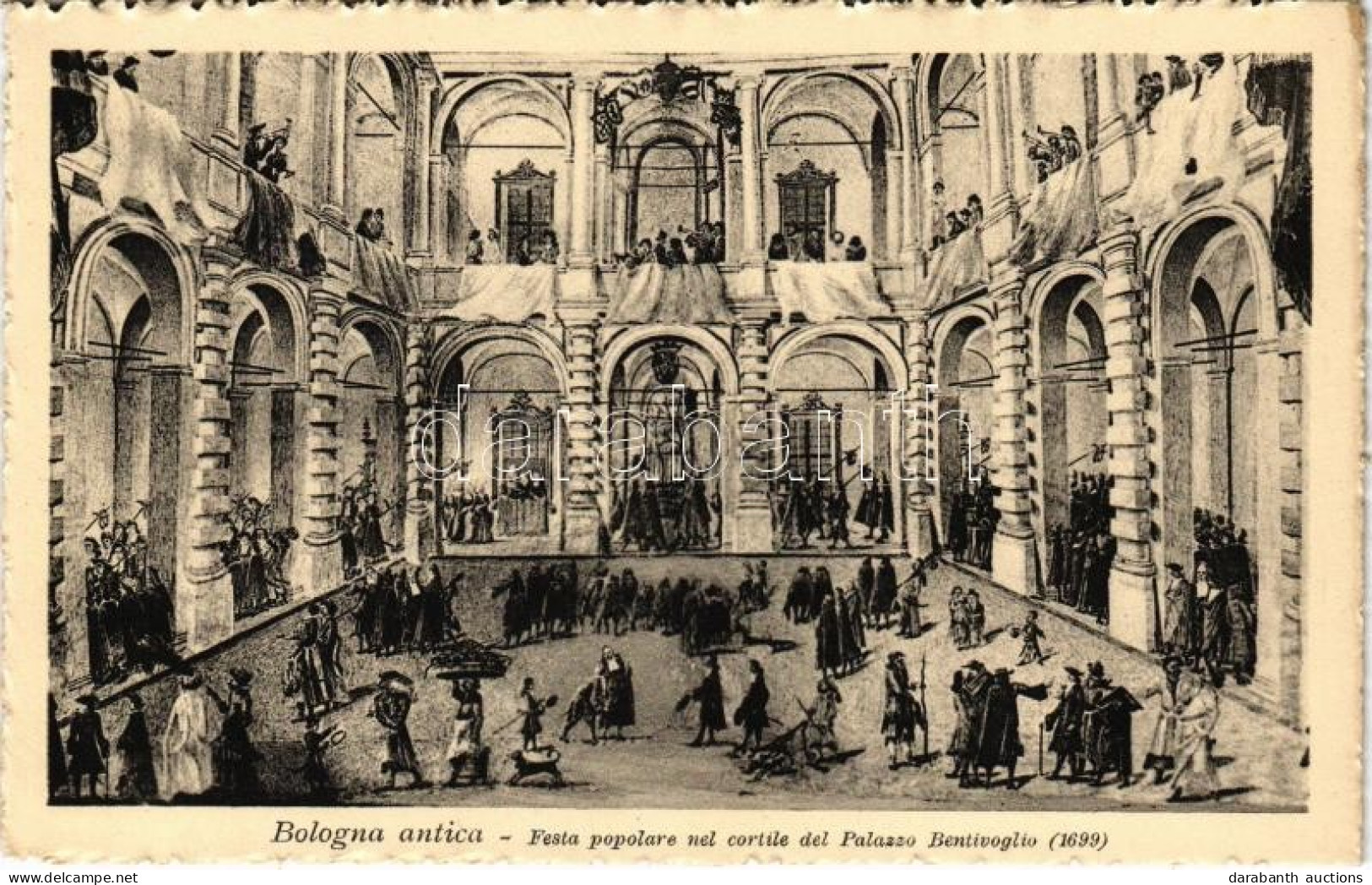 ** T2 Bologna, Festa Popolare Nel Cortile Del Palazzo Bentivoglio (1699), Bologna Antica / Palace Courtyard, Festival. E - Zonder Classificatie