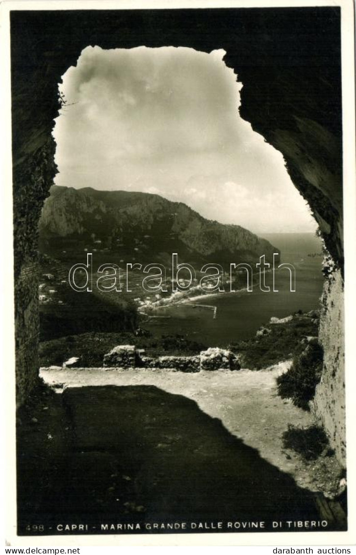 * T2 Capri, Marina Grande Dalle Rovine Di Tibero / View From The Ruins Of Villa Jovis - Zonder Classificatie