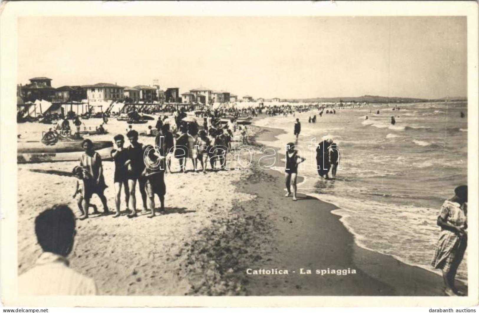 ** T3 Cattolica, La Spiaggia / Beach, Bathers (small Tear) - Non Classés