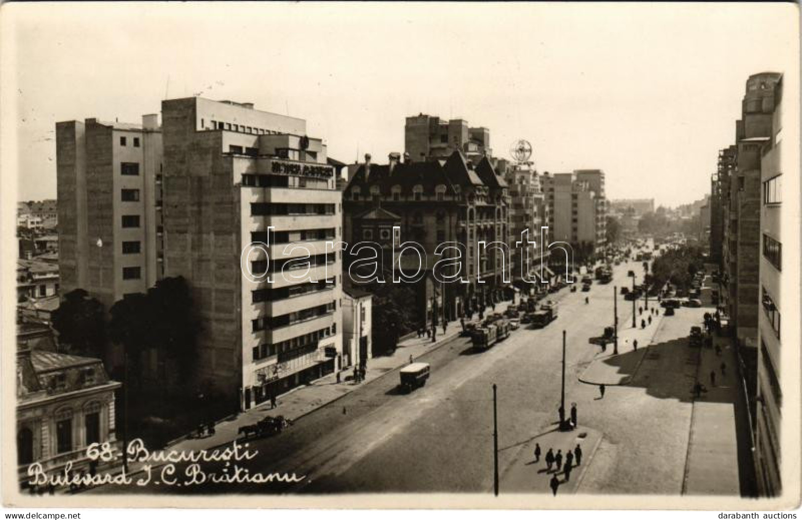 ** T2 Bucharest, Bukarest, Bucuresti, Bucuresci; Bulevard J. C. Bratianu / Street, Tram, Autobus - Sin Clasificación