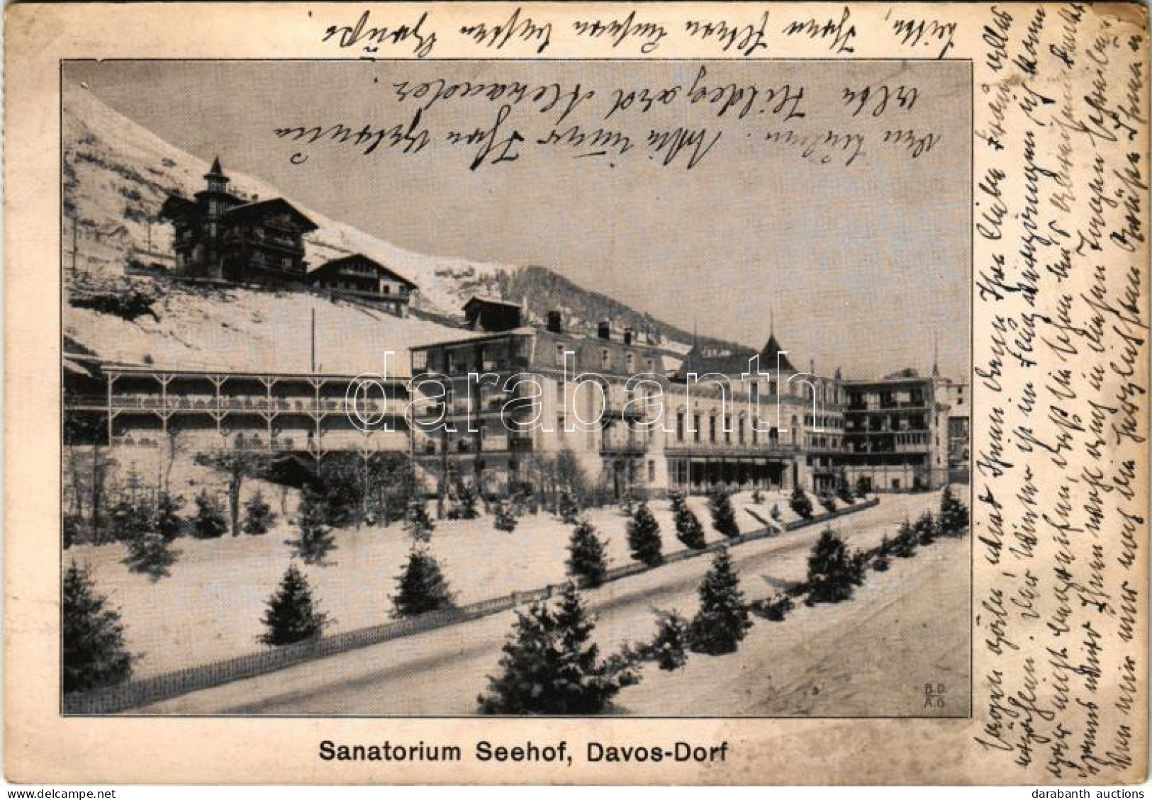 T2/T3 1914 Davos, Sanatorium Seehof (EK) - Zonder Classificatie