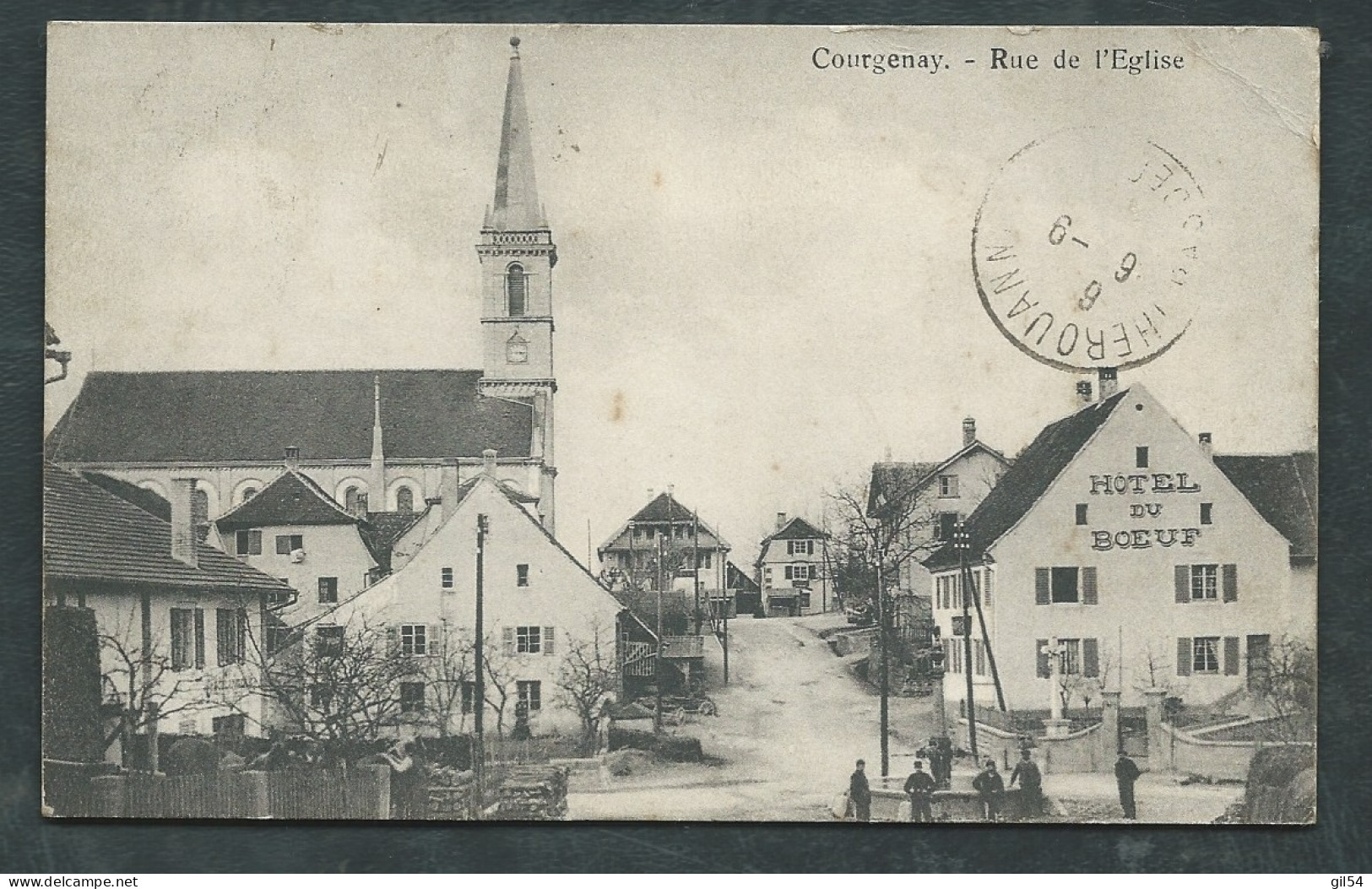 SUISSE - COURGENAY - Rue De L' Eglise - HOTEL Du BOEUF  - Maca 48 56 - Courgenay