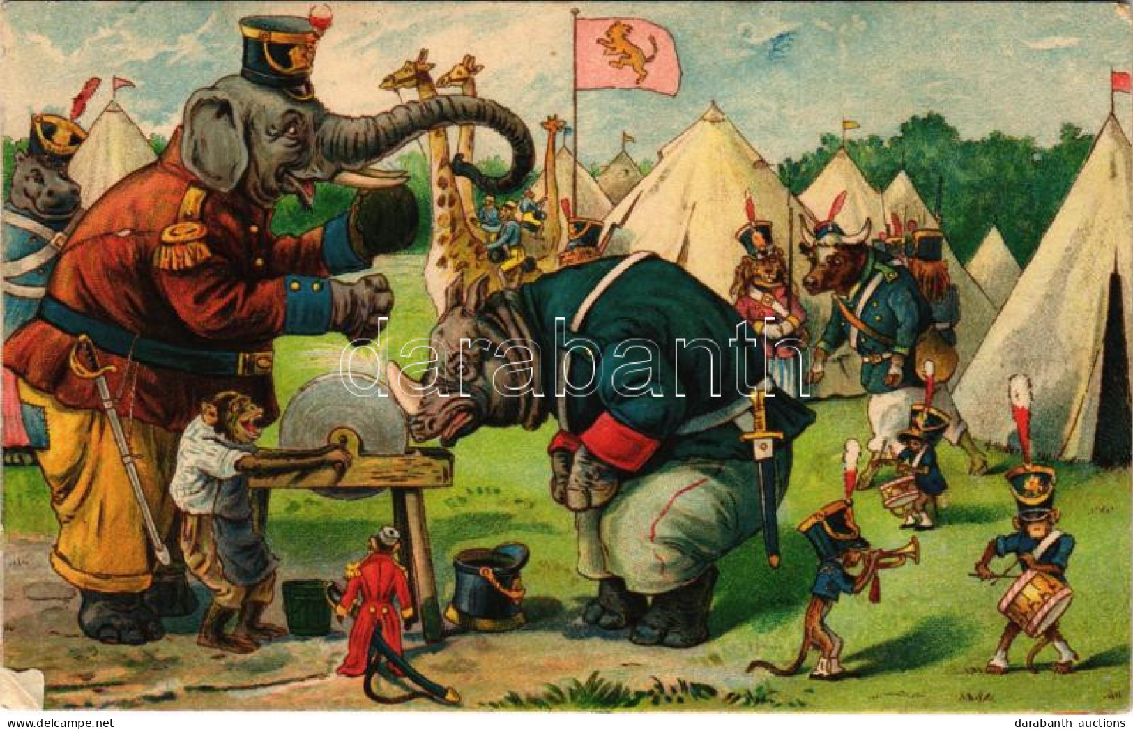 T2/T3 1907 Vadállatok Katonai Tábora / Military Camp Of Wild Animals. T.S.N. Ser. 759. N.3. Litho (EK) - Unclassified