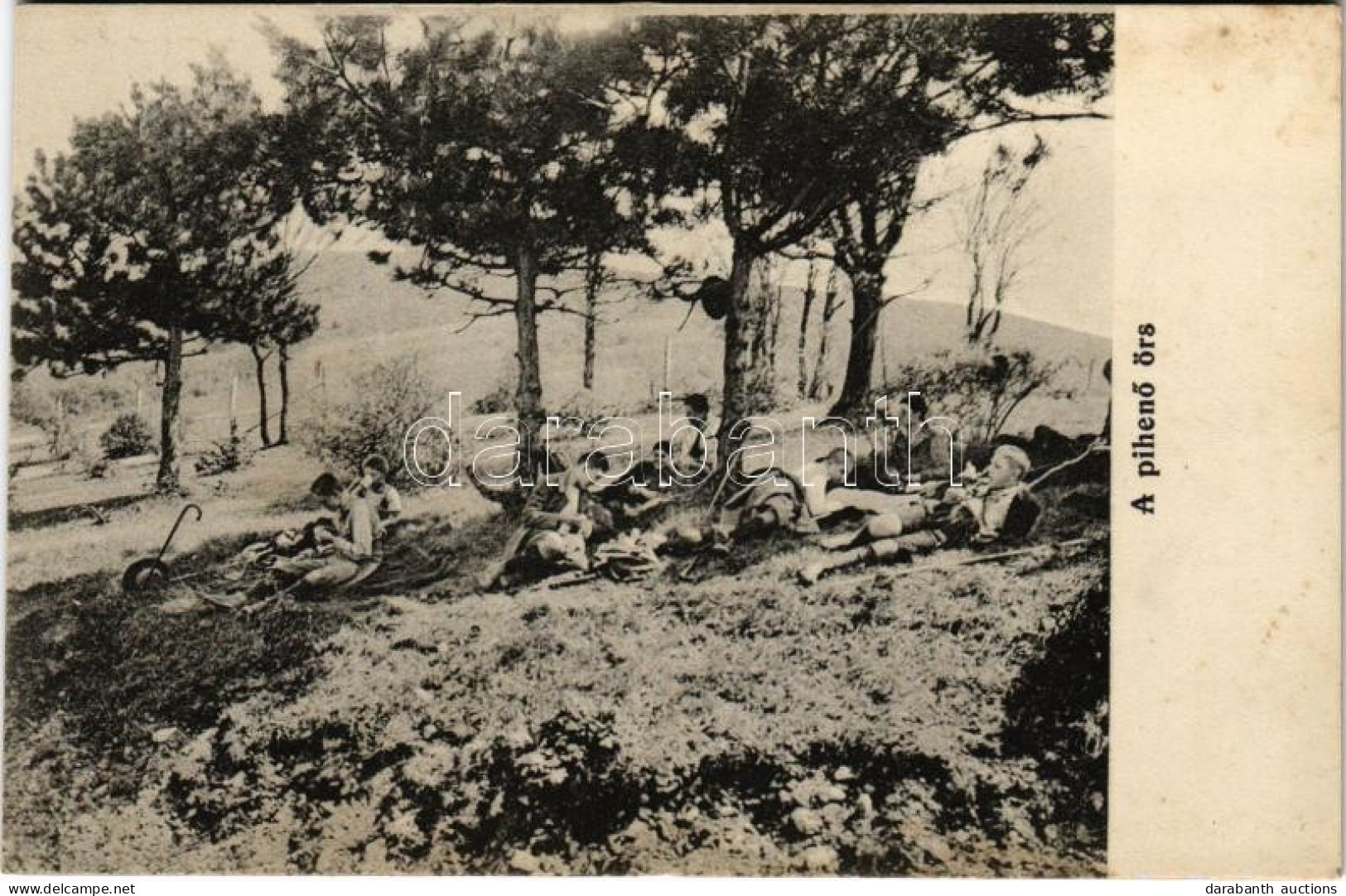 ** T2/T3 A Pihenő őrs. Magyar Rotophot 671. / Hungarian Boy Scouts Resting (fl) - Unclassified