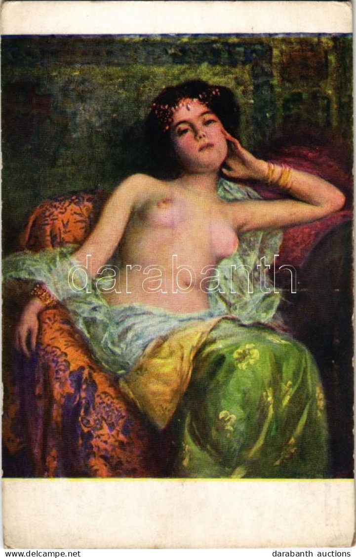 * T2/T3 1917 Ruhe / Siesta / Erotic Nude Lady Art Postcard S: Hilser (EK) - Sin Clasificación
