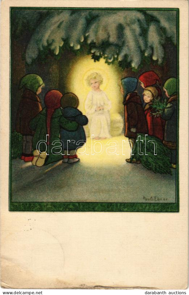 T2/T3 1925 Gyerekek A Kis Jézussal / Children With Jesus. A.R. No. 1310. Litho S: Pauli Ebner (EK) - Non Classificati