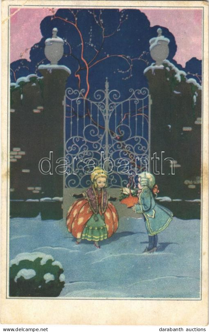 T3 1933 Children Art Postcard, Romantic Couple In Winter. Ross-Monopol 3069. (EK) - Unclassified