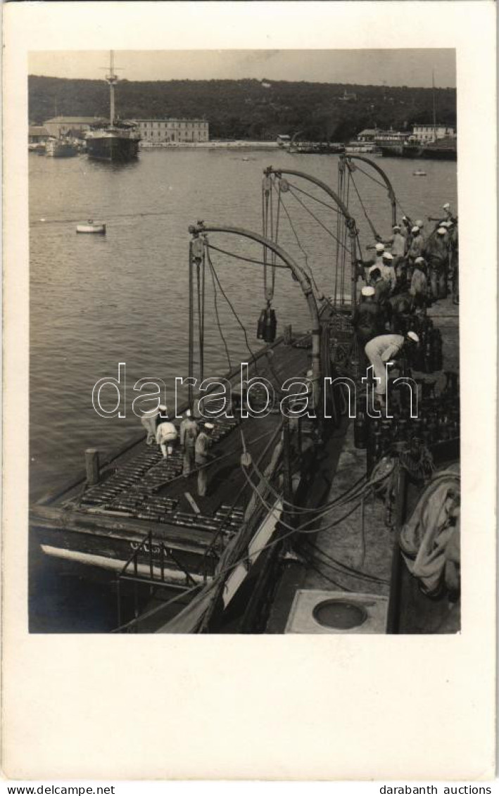 * T2/T3 Pola, K.u.k. Kriegsmarine Geschoßplätte "GPL CXI". Photo + "K.u.K. Marinefeldpostamt" - Sin Clasificación