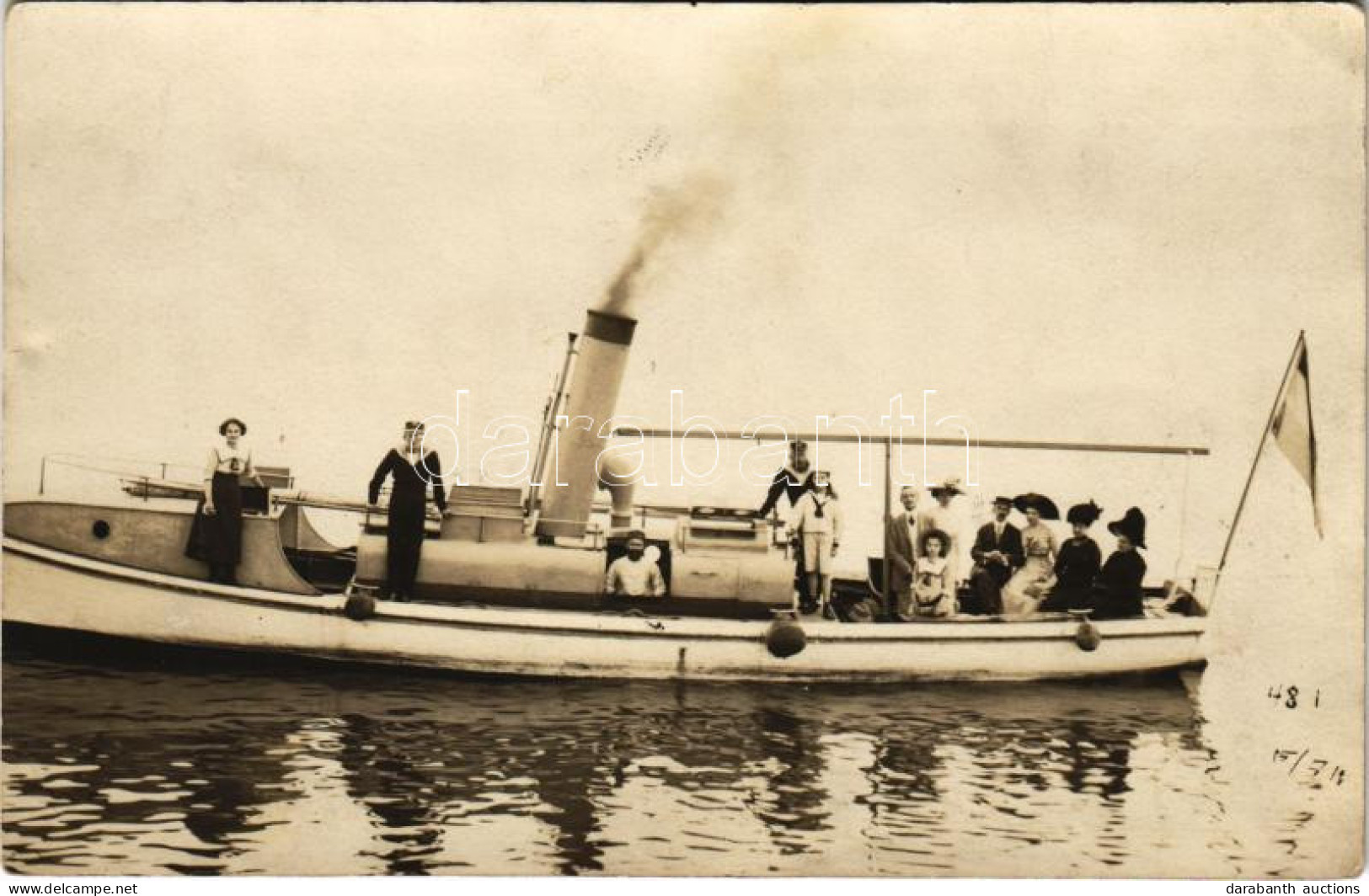 T2/T3 1911 Gőzbárka Kirándulás / Steam Barge Trip. Erich Bährendt Abbazia Photo (Rb) - Unclassified