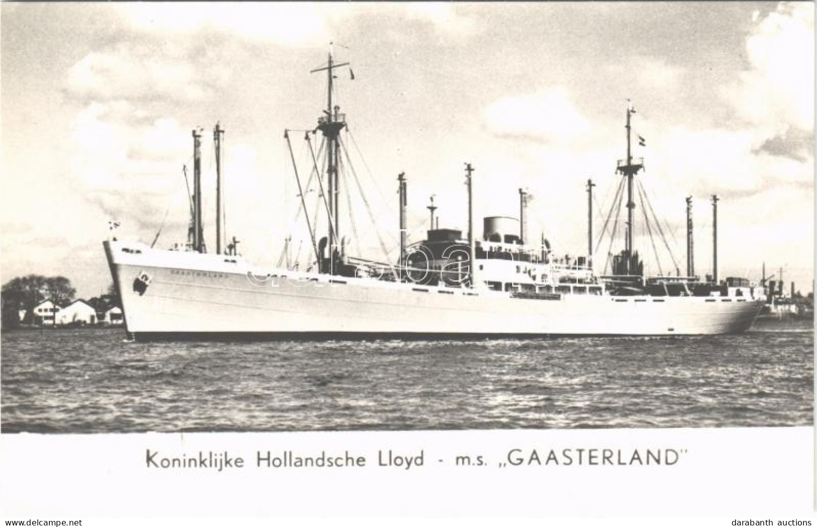 ** T2 Koninklijke Hollanndsche Lloyd MS "GAASTERLAND" / Dutch Freightship MS "Gaasterland", Modern Postcard - Zonder Classificatie